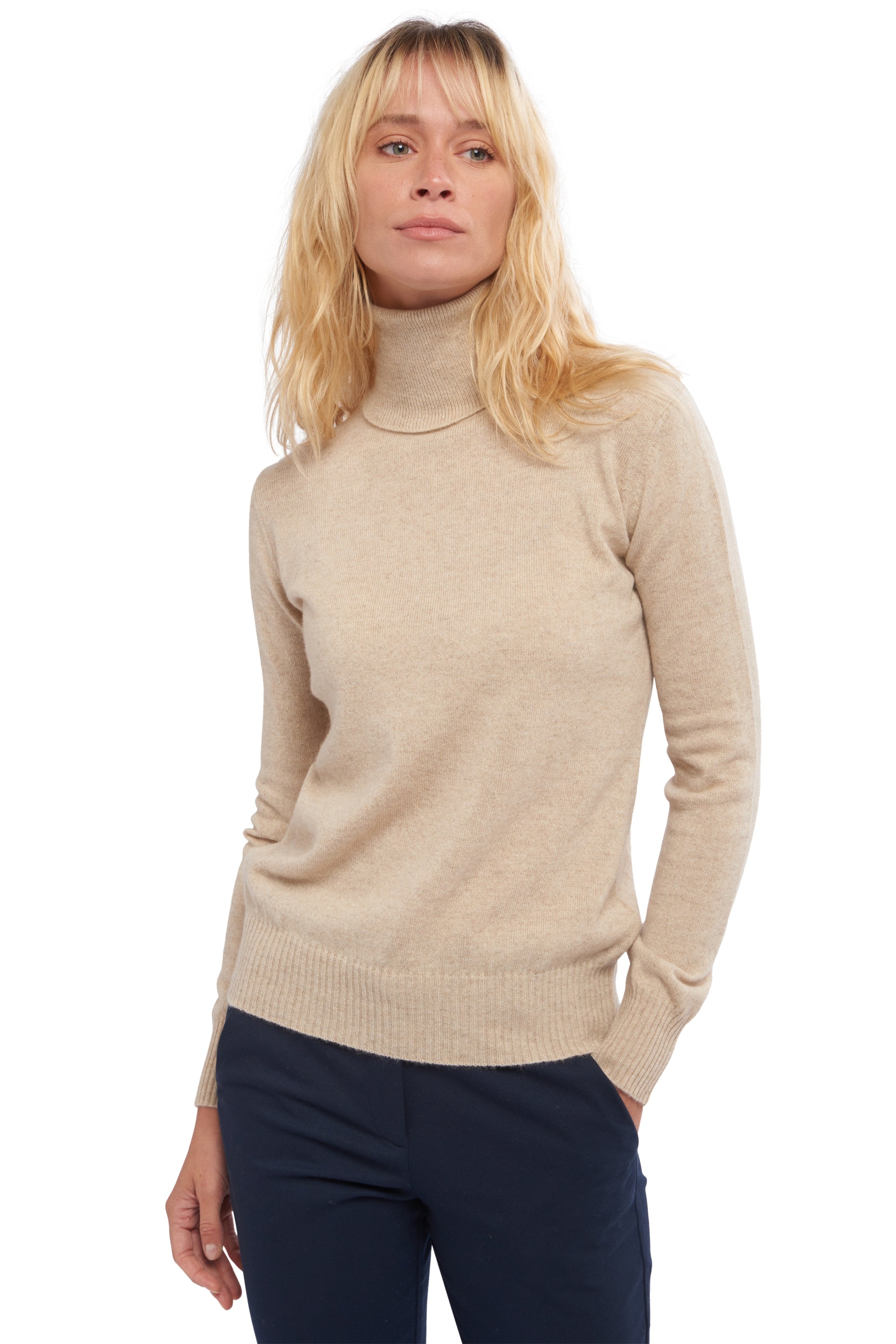 Lili in kasjmier dames - natural winter dawn - Mahogany