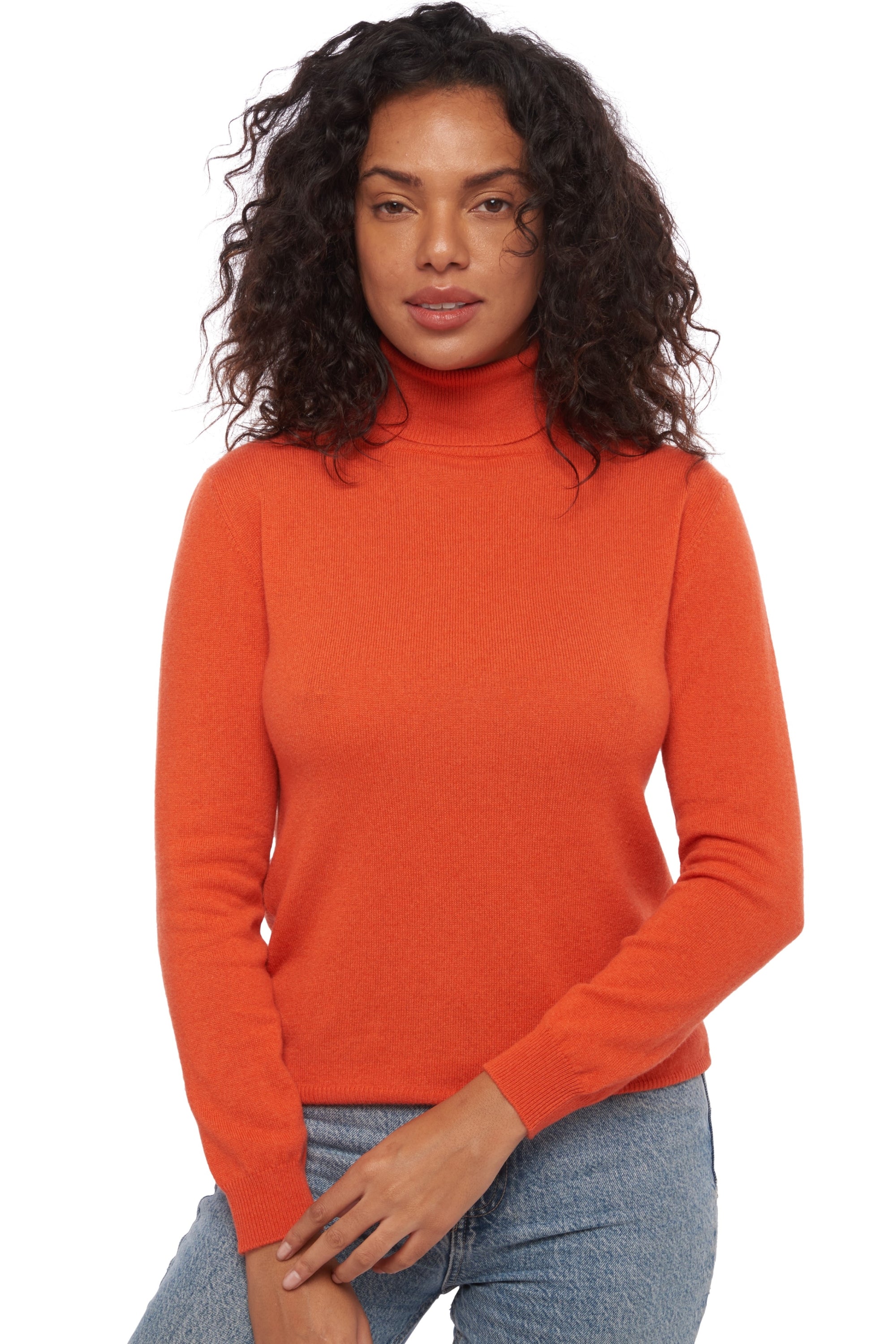 Tale in kasjmier dames - satsuma - Mahogany