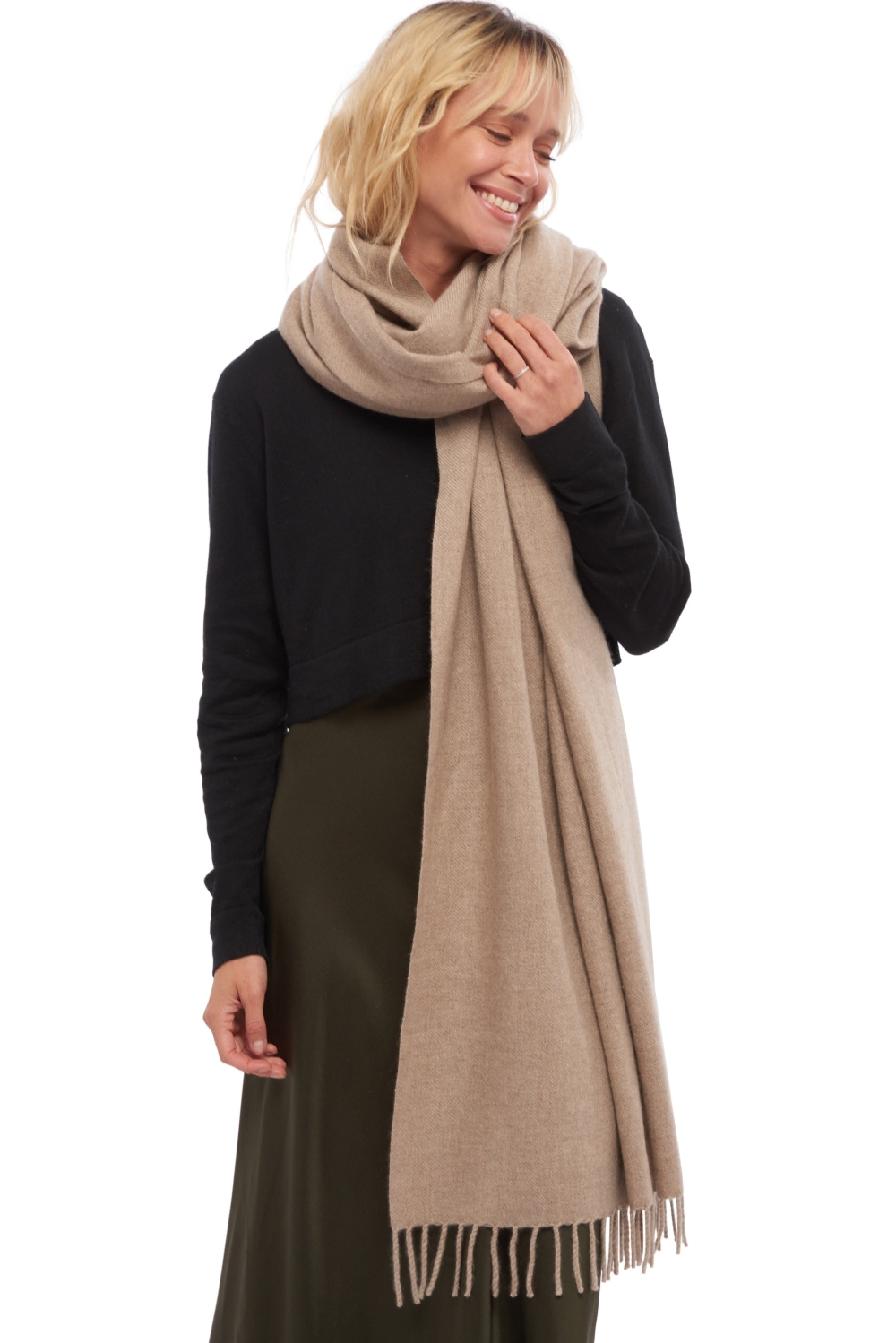 Niry in kasjmier dames - natural brown - Mahogany
