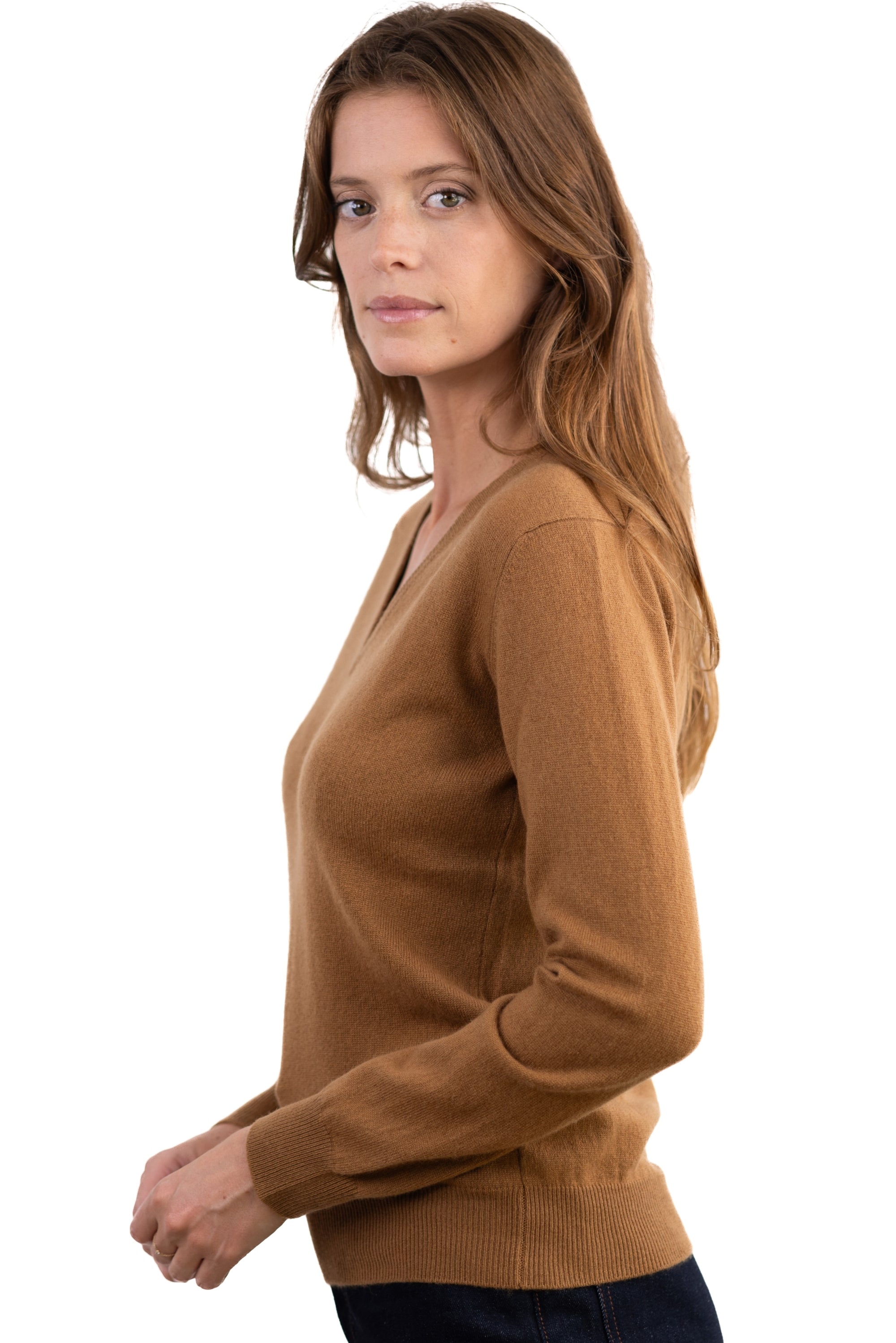 Faustine en cachemire femme - Vue 1 - butterscotch - Mahogany