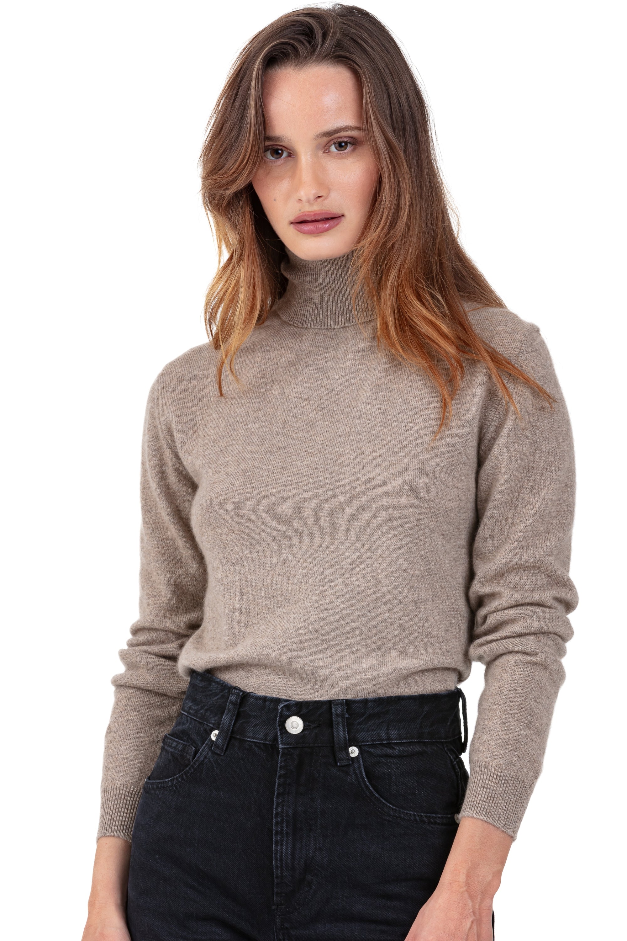 Tale in kasjmier dames - natural brown - Mahogany