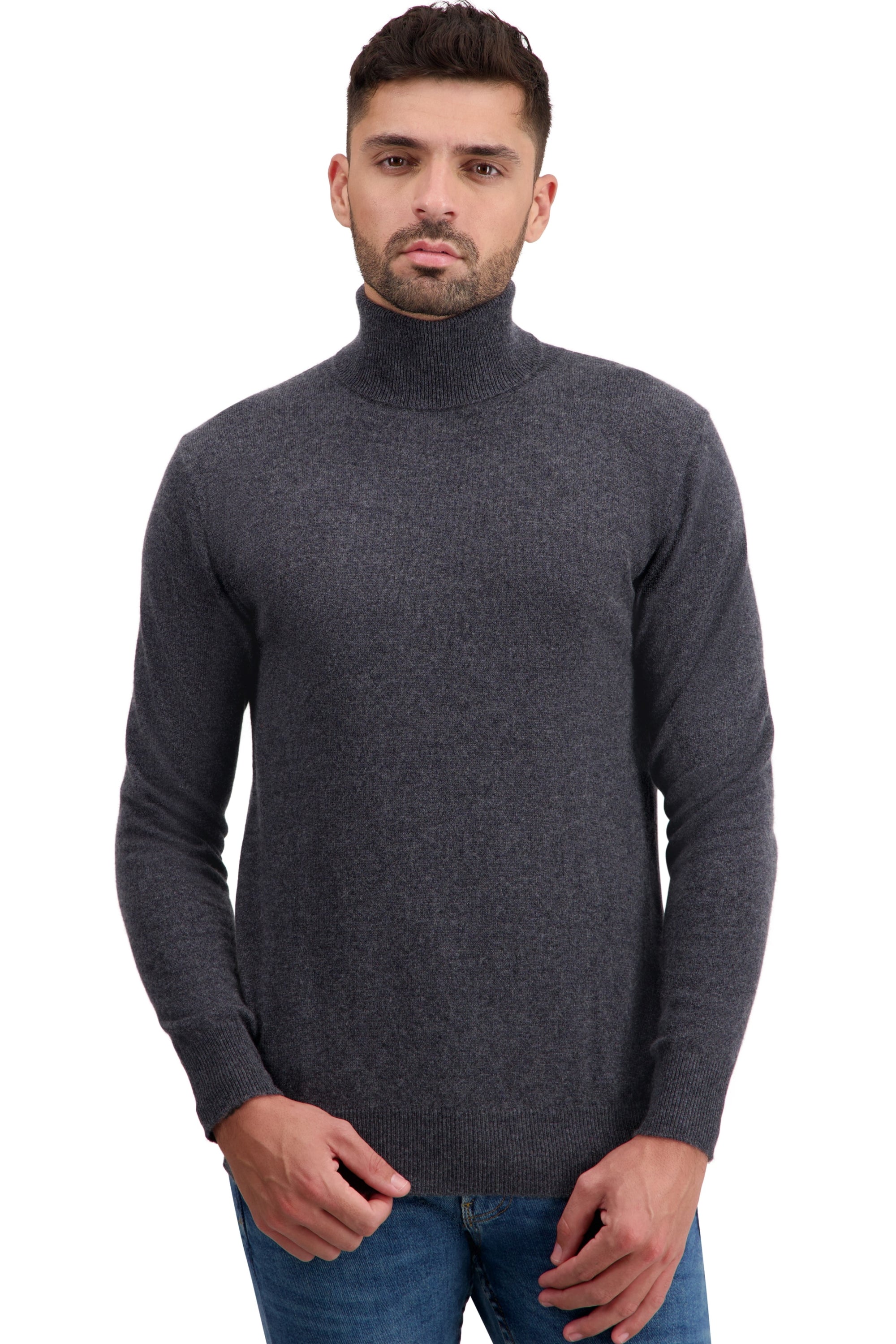 Tarry kasjmier trui heren - grey melange - Mahogany