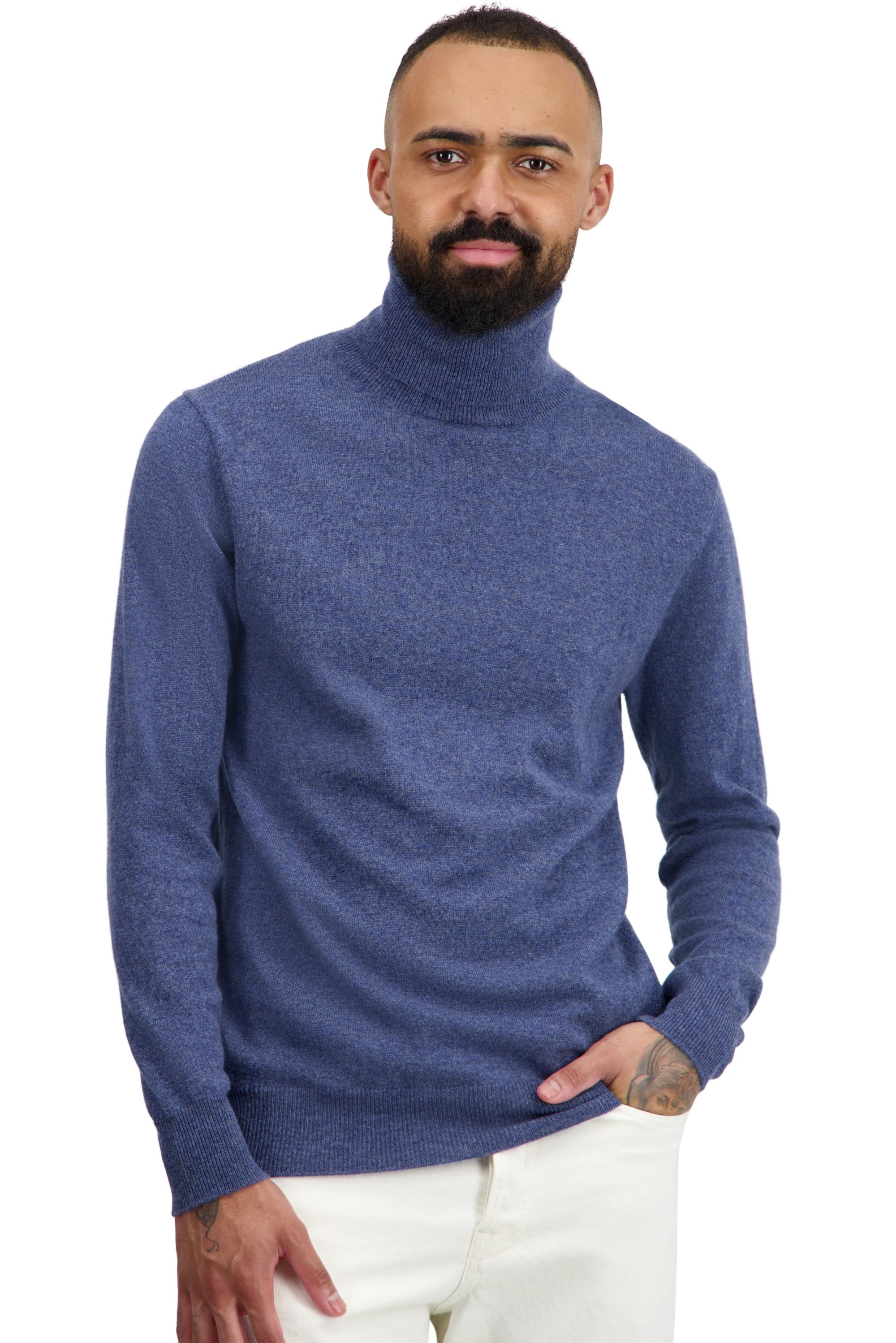 Tarry in kasjmier heren - nordic blue - Mahogany