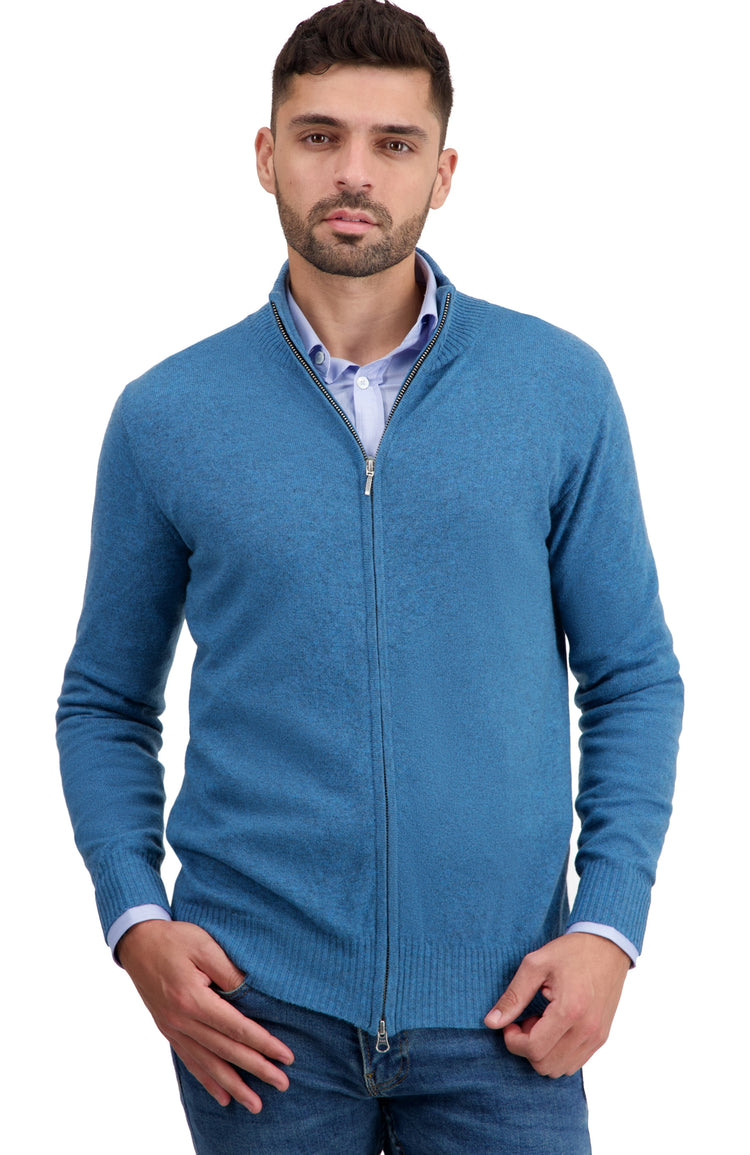 Thobias in kasjmier heren - manor blue - Mahogany