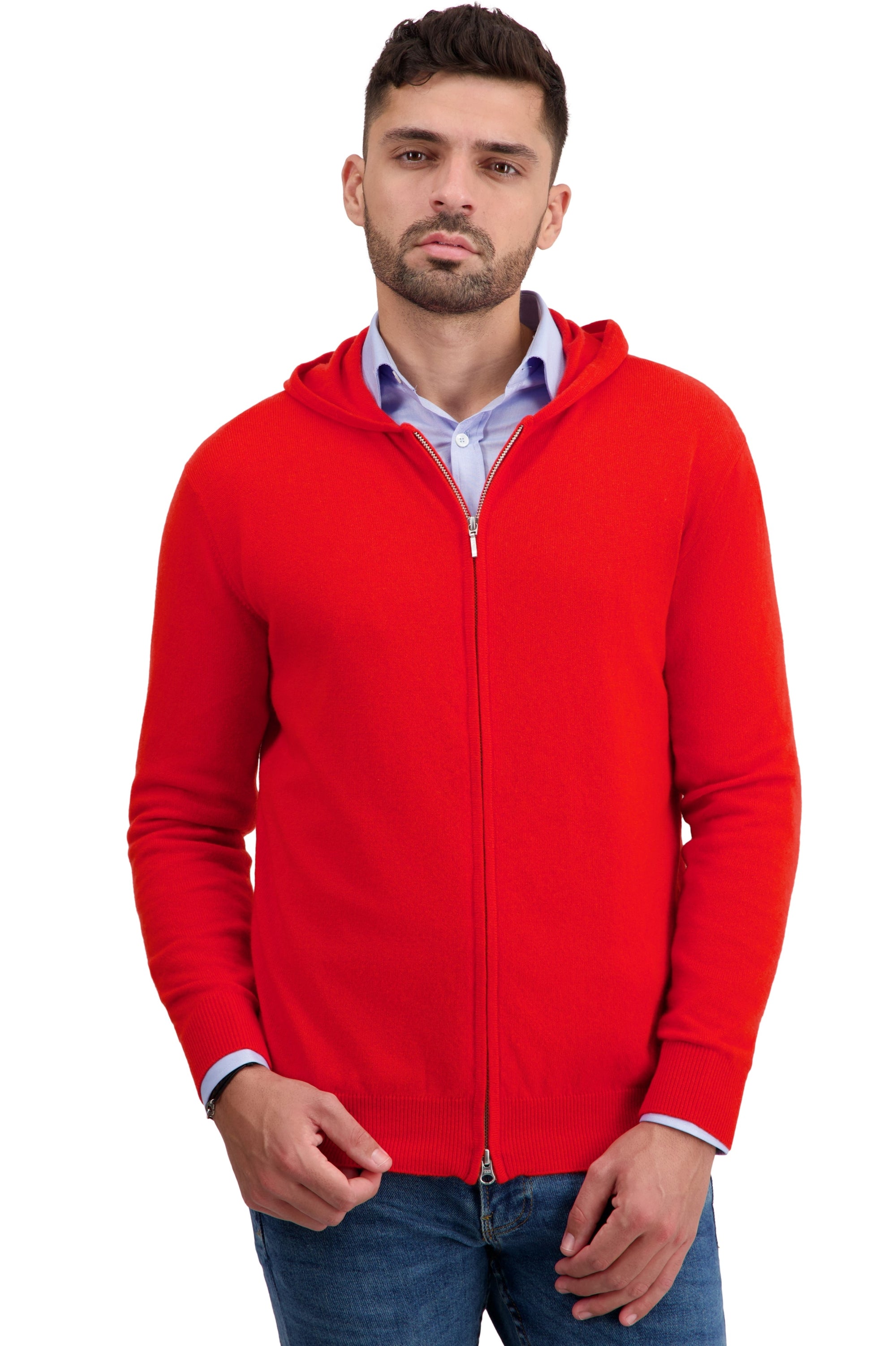 Taboo kasjmier herentrui - tomato - Mahogany