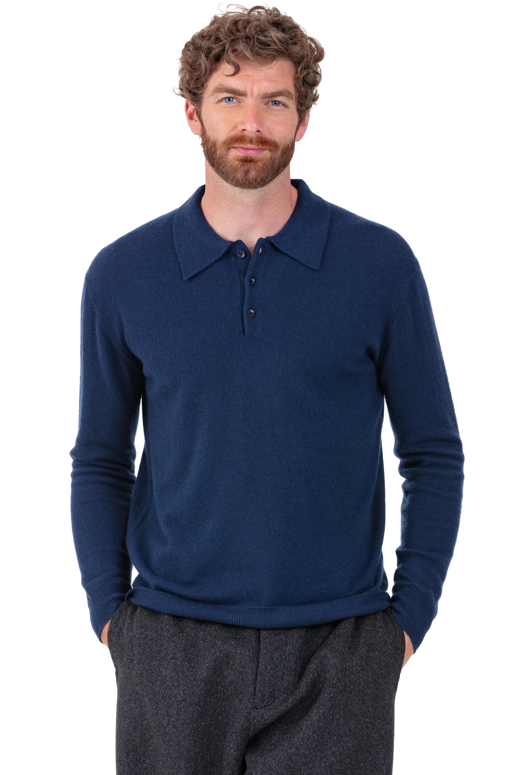 Tarn kasjmier herentrui - donkerblauw - Mahogany