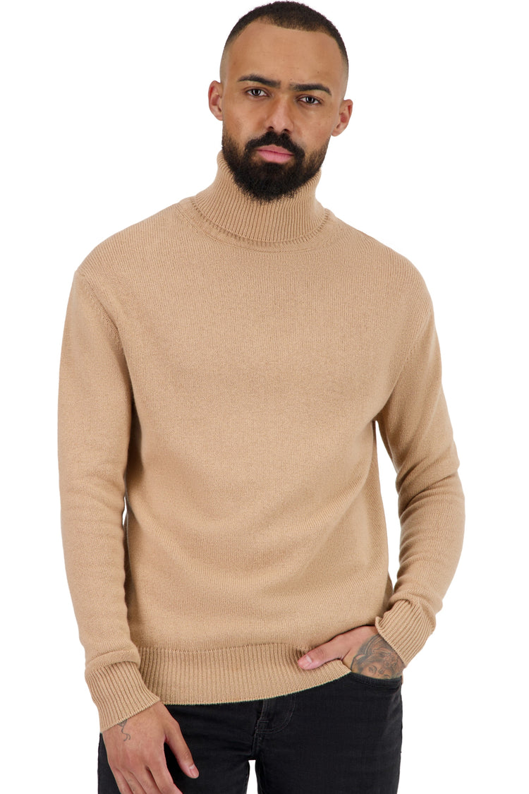 Torino in kasjmier heren - creme brulee - Mahogany