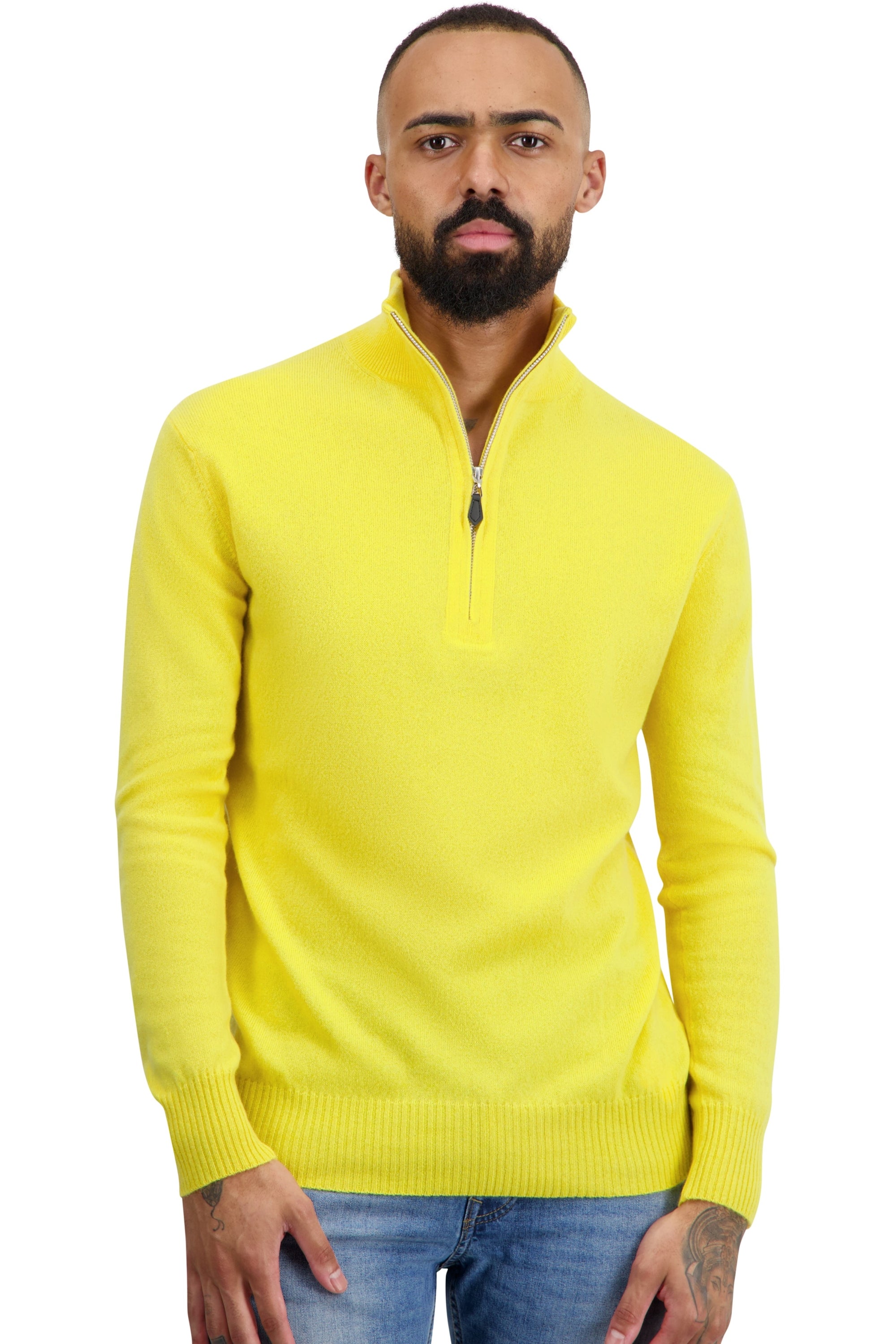 Toulon in kasjmier heren - daffodil - Mahogany