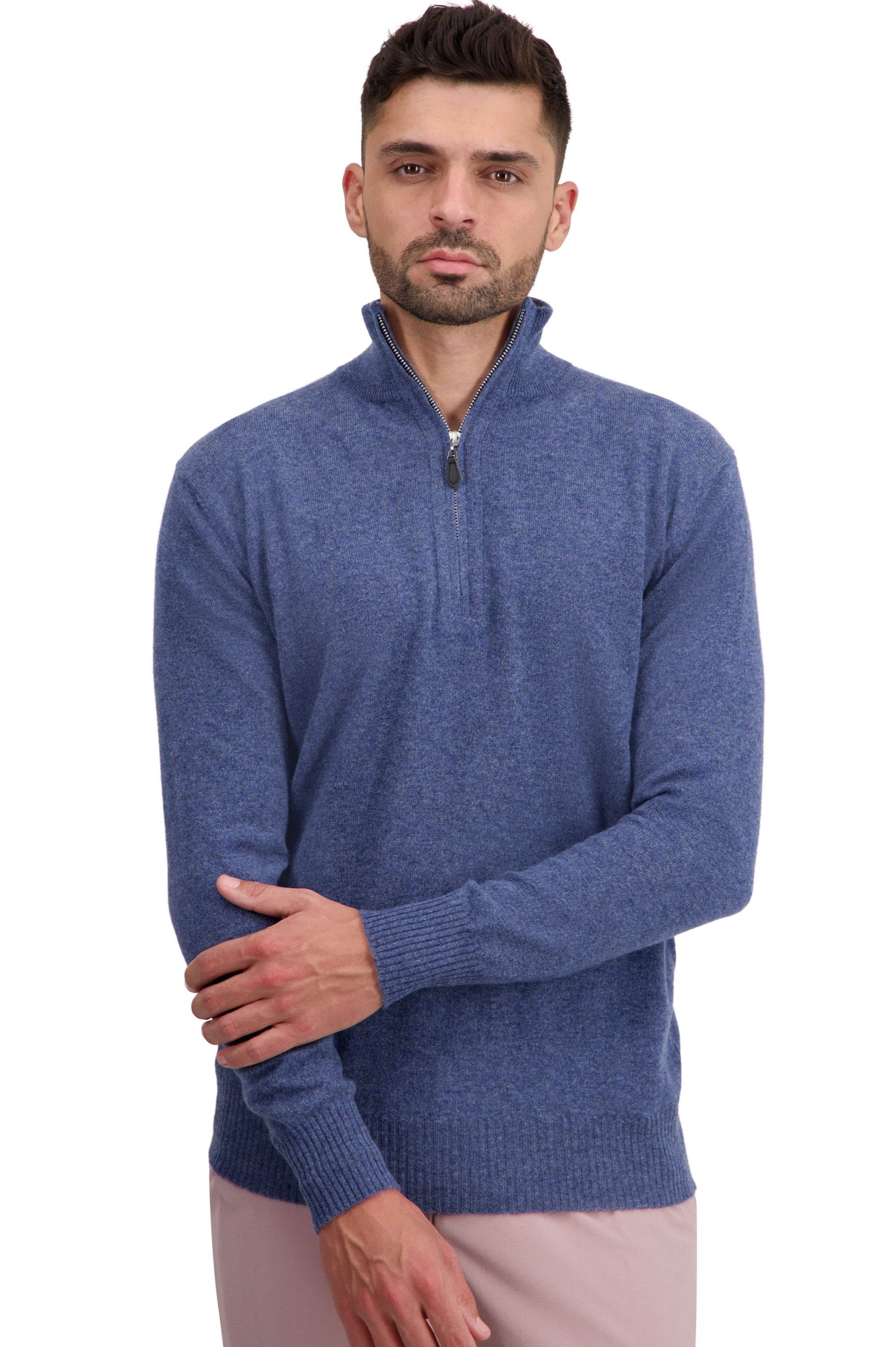 Toulon in kasjmier heren - nordic blue - Mahogany
