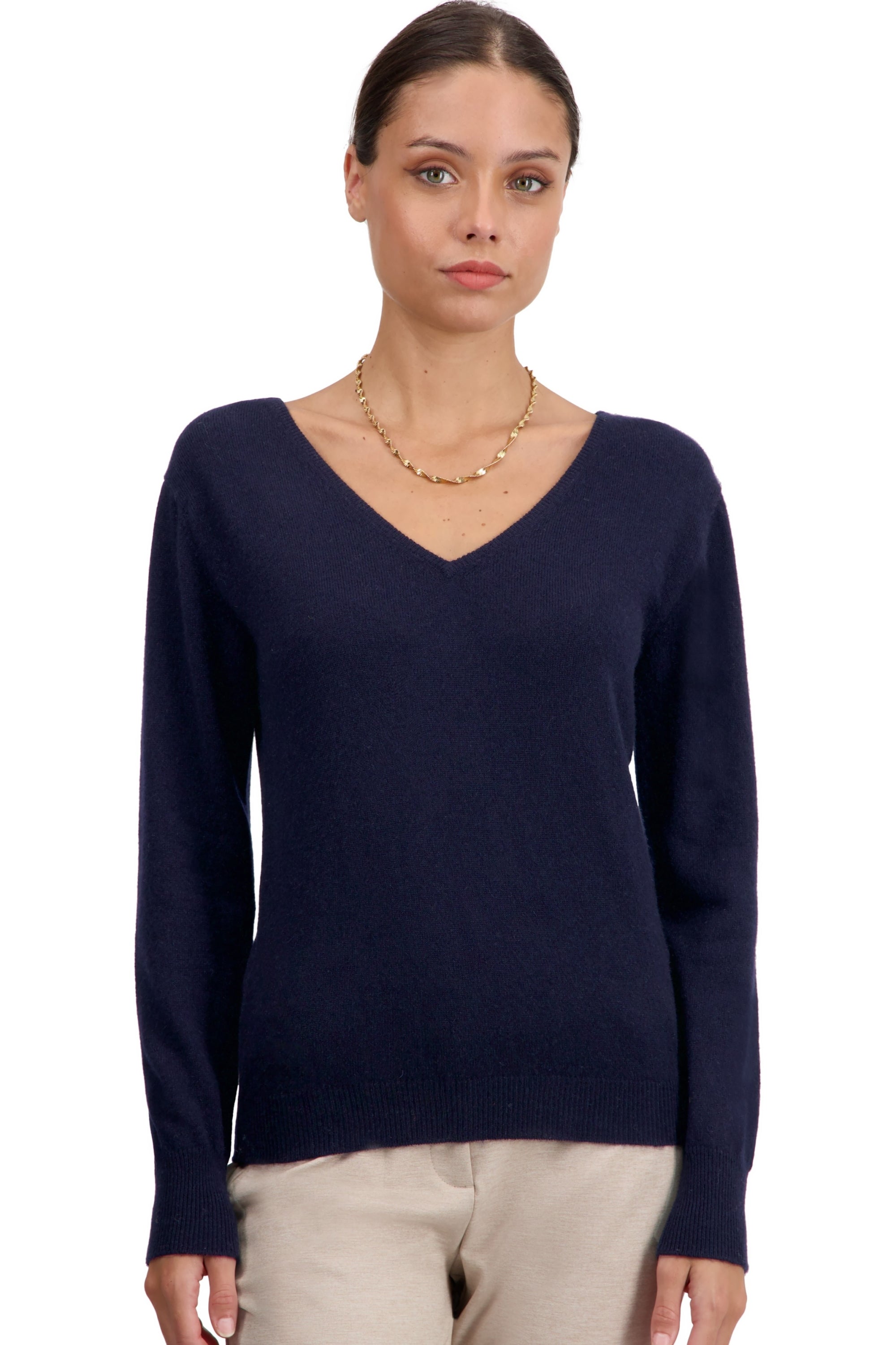 Trieste kasjmier damestrui - donkerblauw - Mahogany