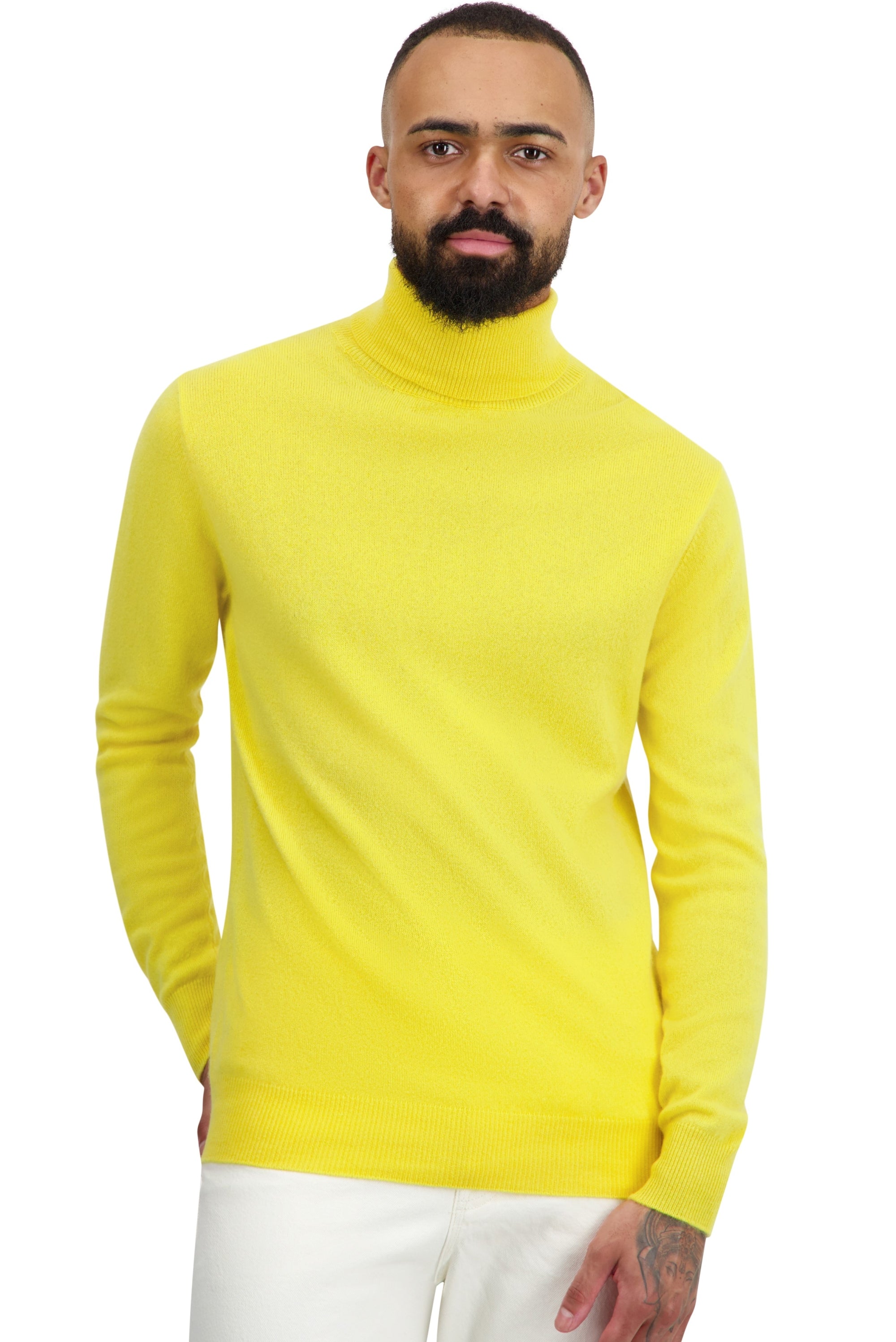 Tarry kasjmier trui heren - daffodil - Mahogany