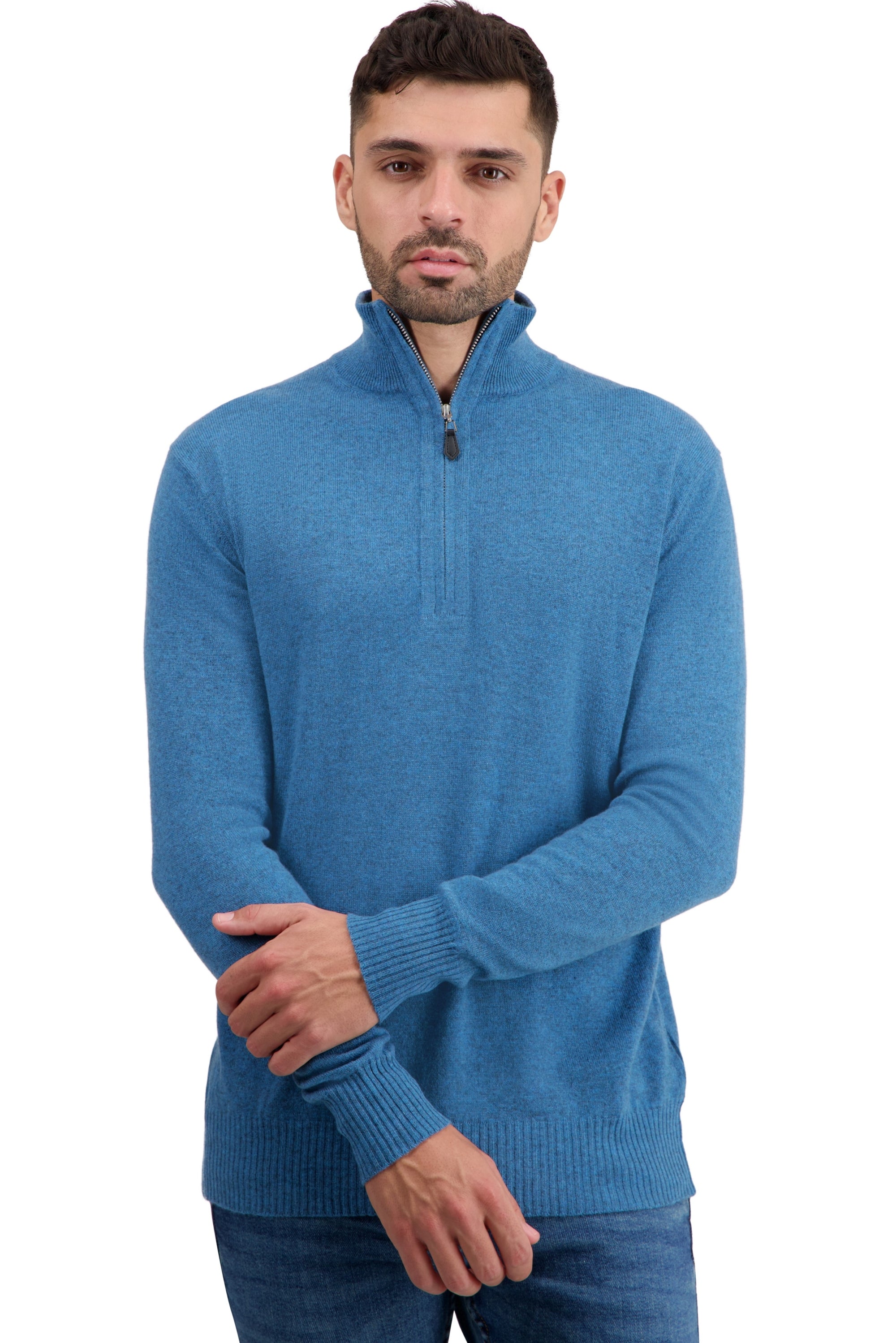 Toulon in kasjmier heren - manor blue - Mahogany