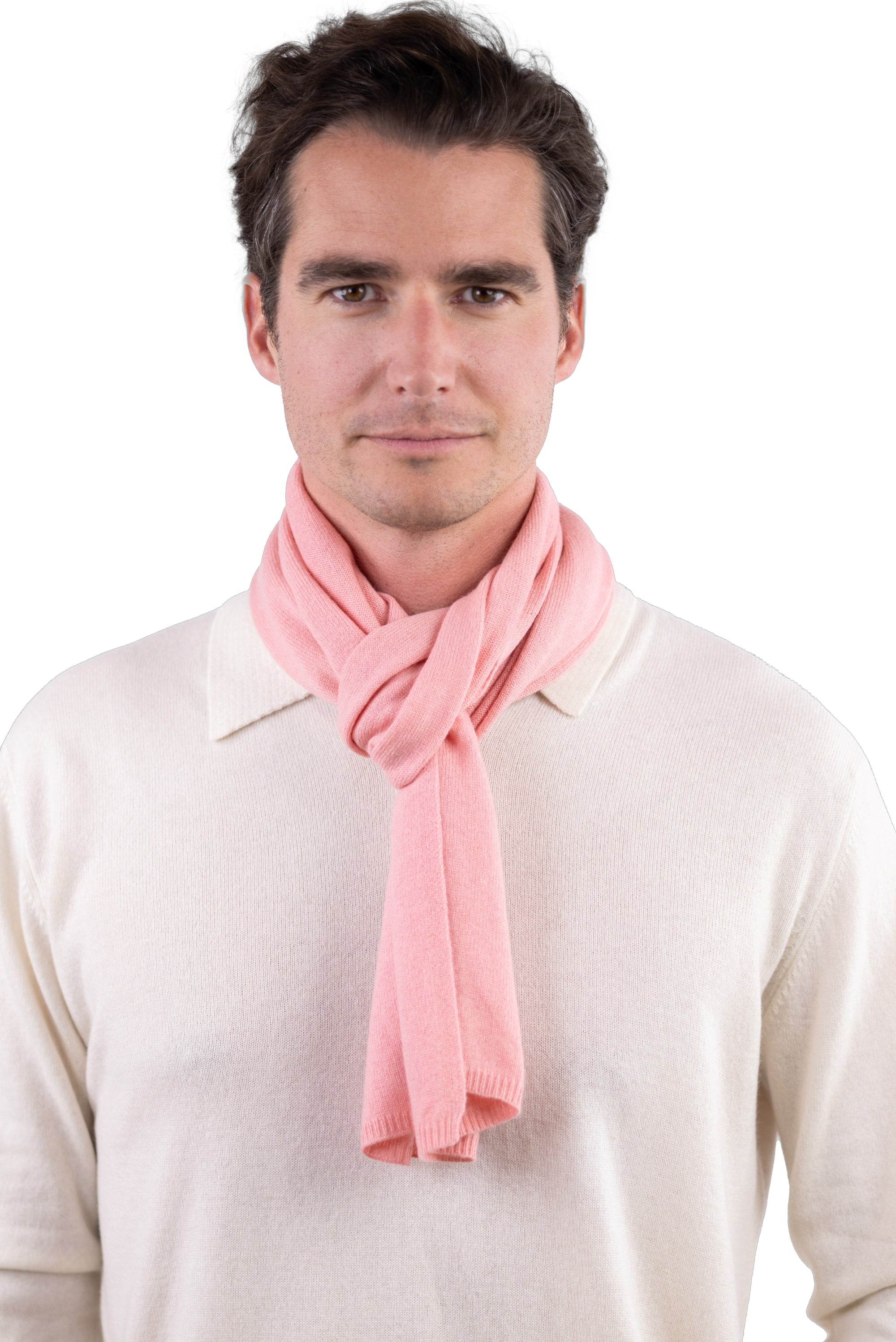 Ozone in gemengd kasjmier - tea rose - Mahogany