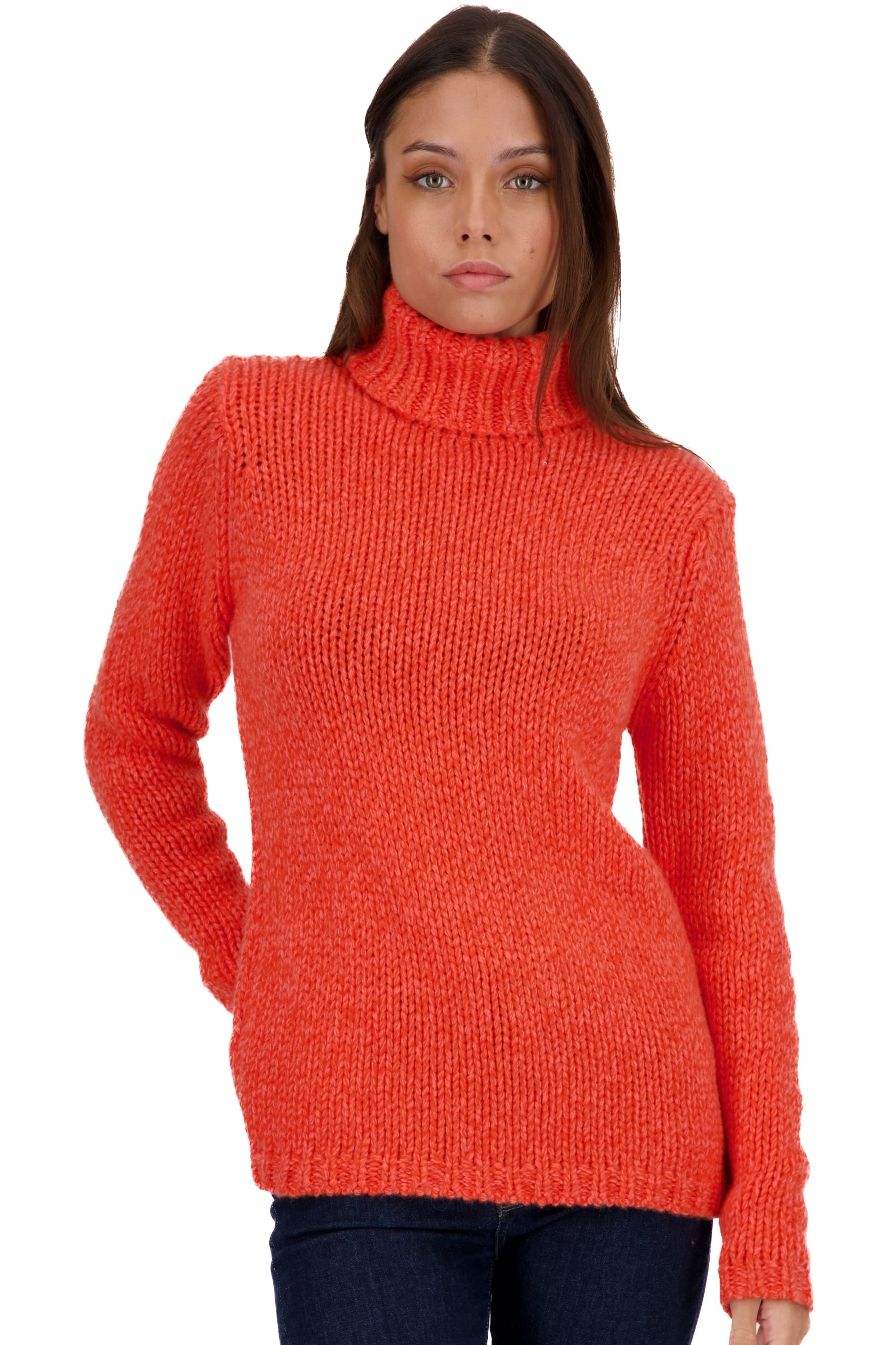 Vicenza in kasjmier voor dames - peach / bloody orange - Mahogany