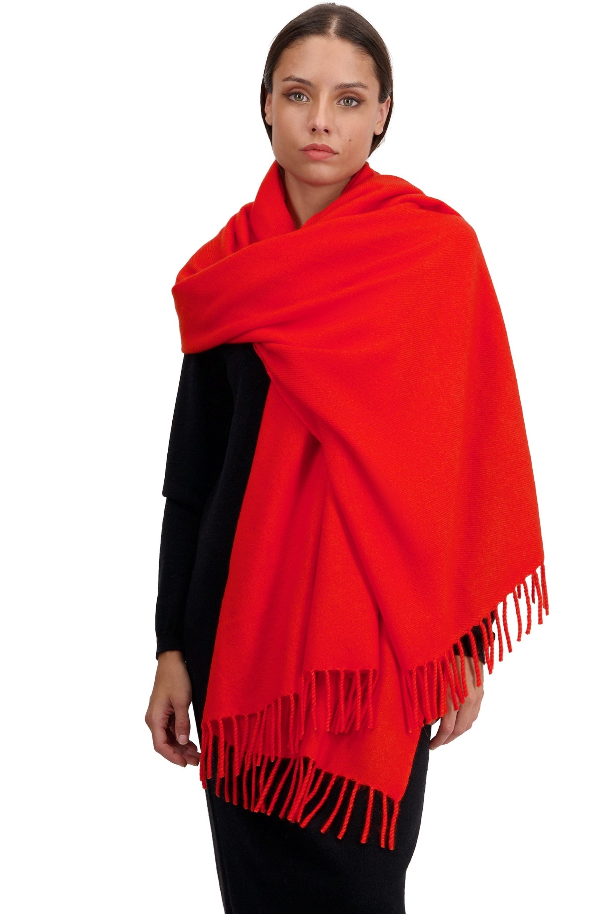 Niry in kasjmier dames - Pumpkin - Mahogany