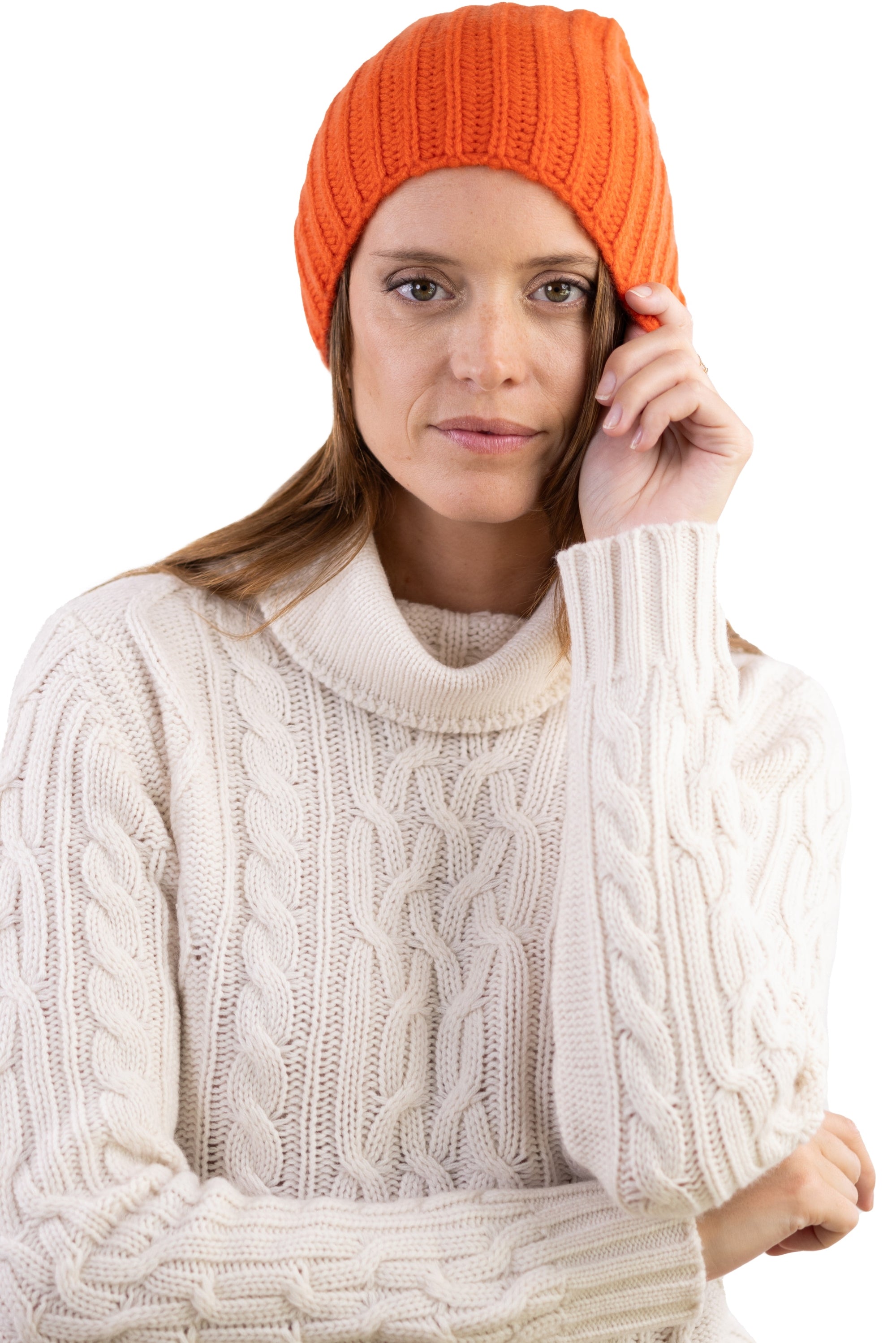 Youpie in kasjmier unisex - satsuma - Mahogany