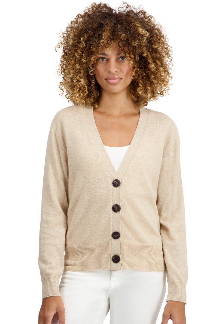 Talitha in kasjmier dames - natural beige - Mahogany
