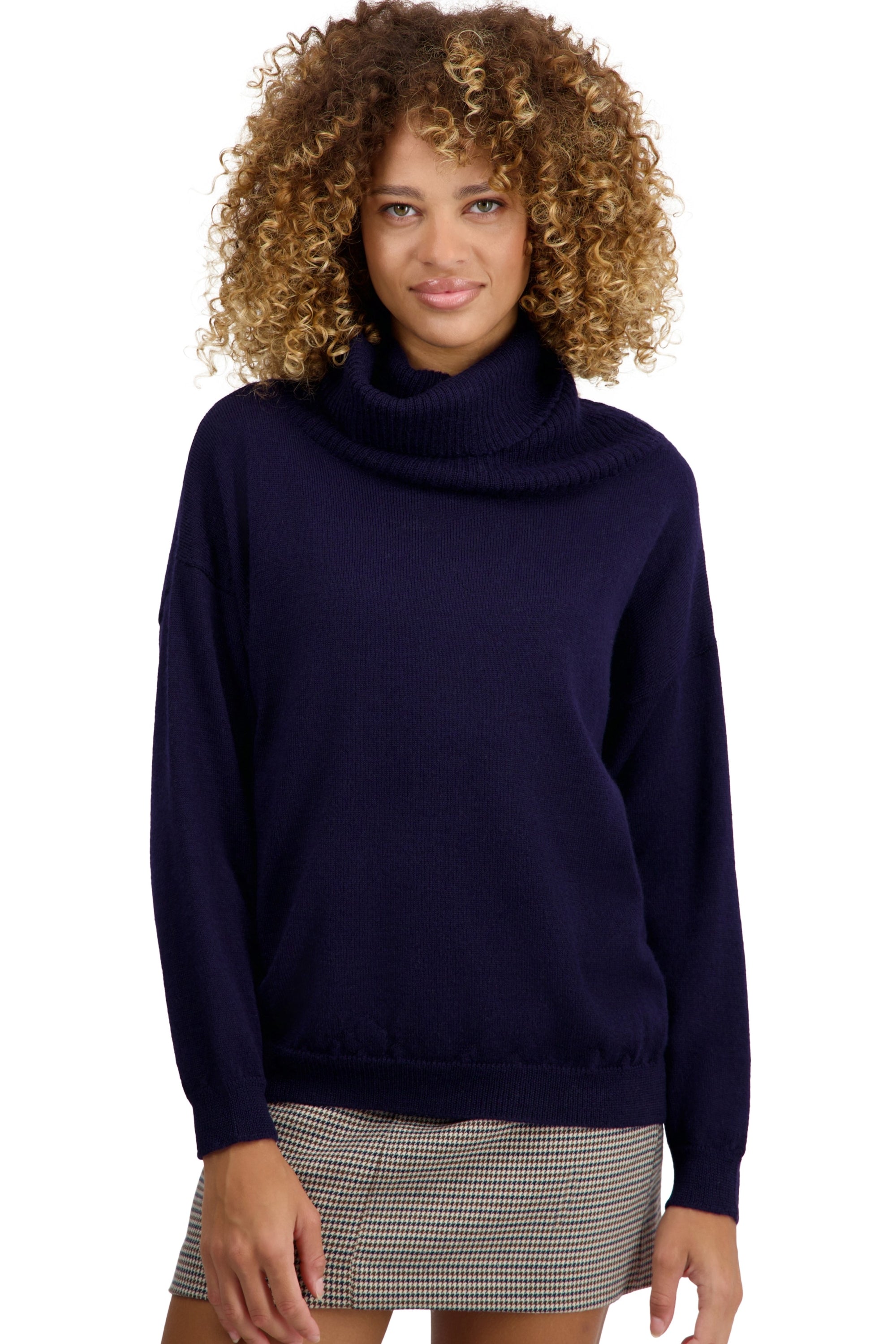 Tanis in baby alpaca voor dames - marineblauw - Mahogany