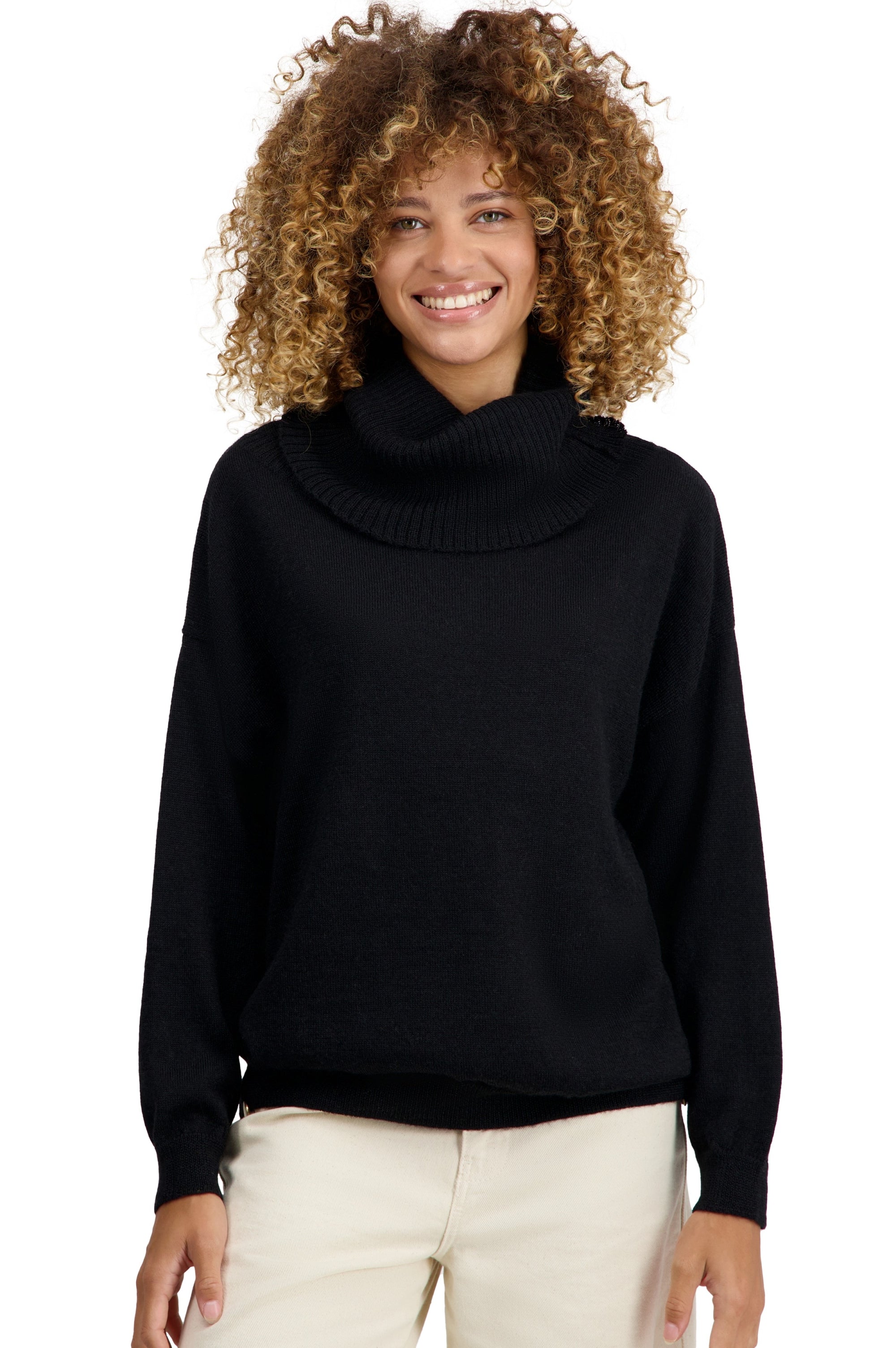 Tanis in baby alpaca voor dames - zwart - Mahogany