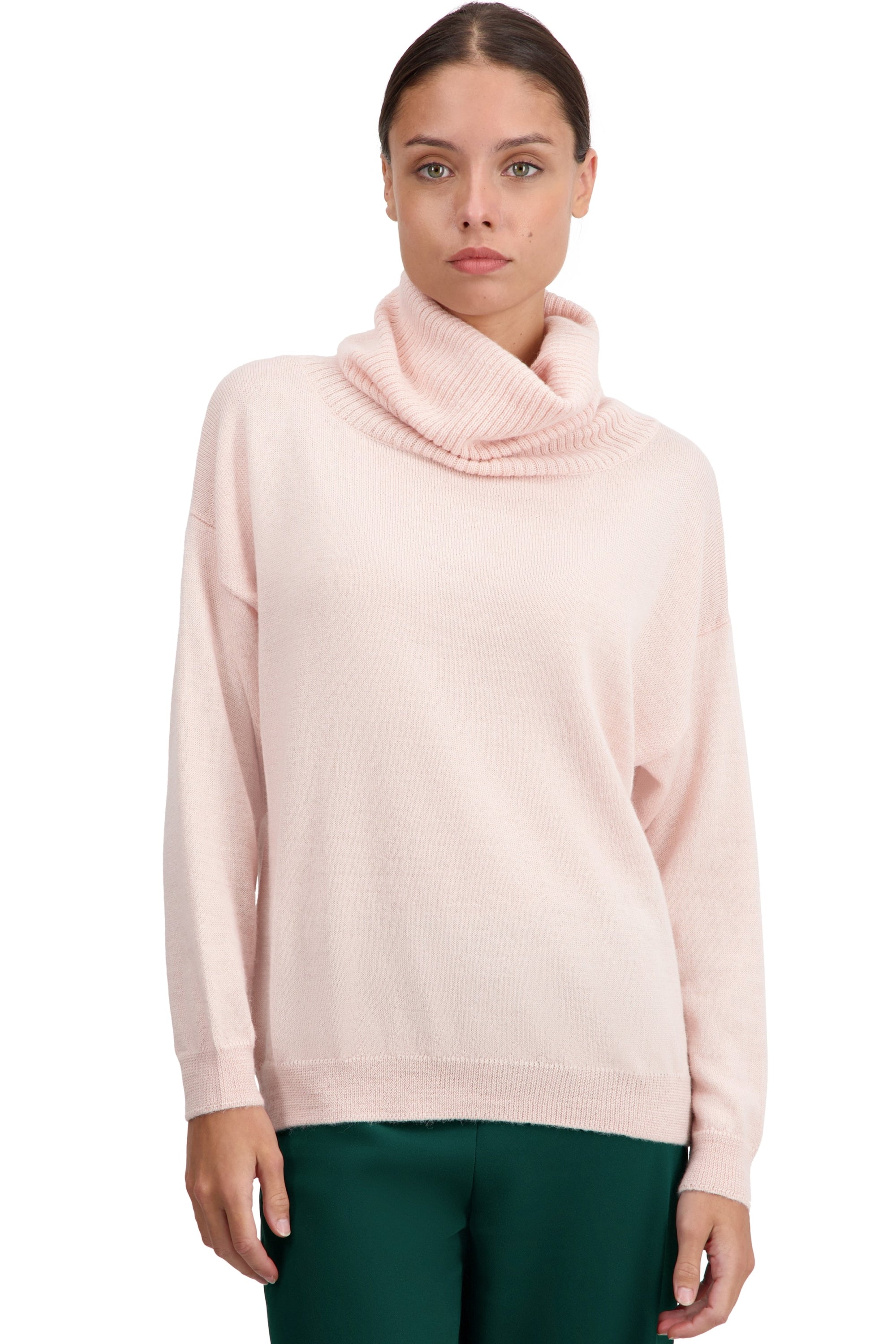 Tanis in baby alpaca voor dames - petal pink - Mahogany