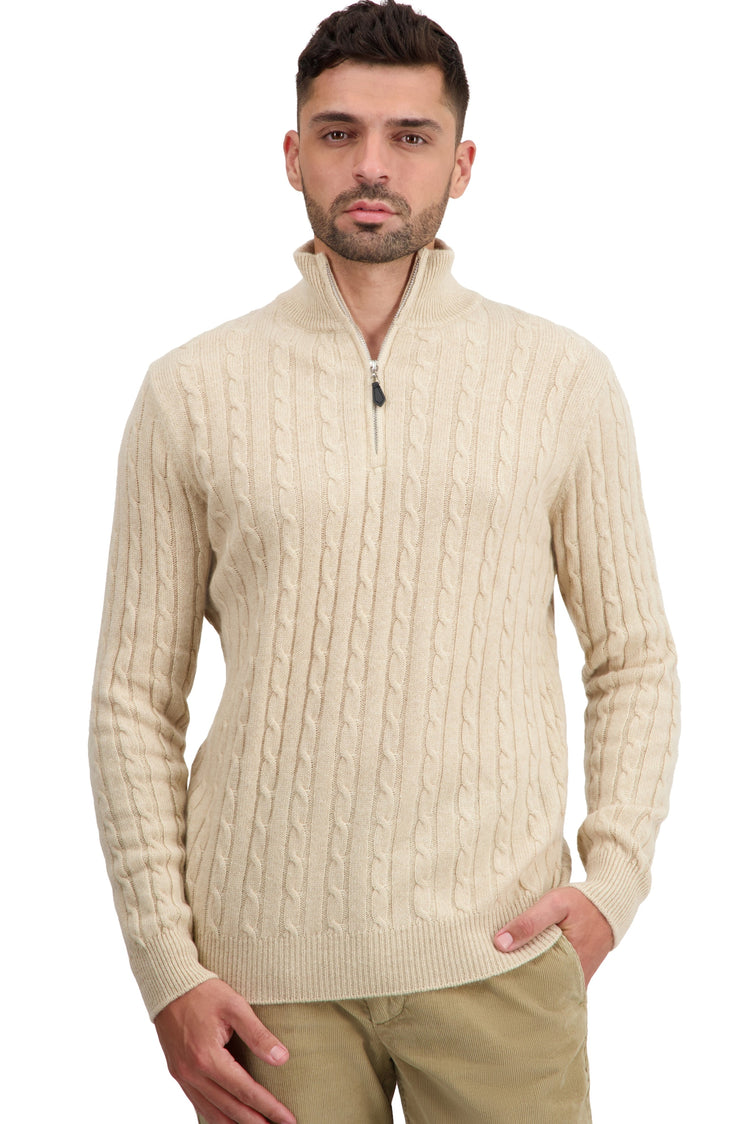 Taurus in kasjmier heren - natural beige - Mahogany