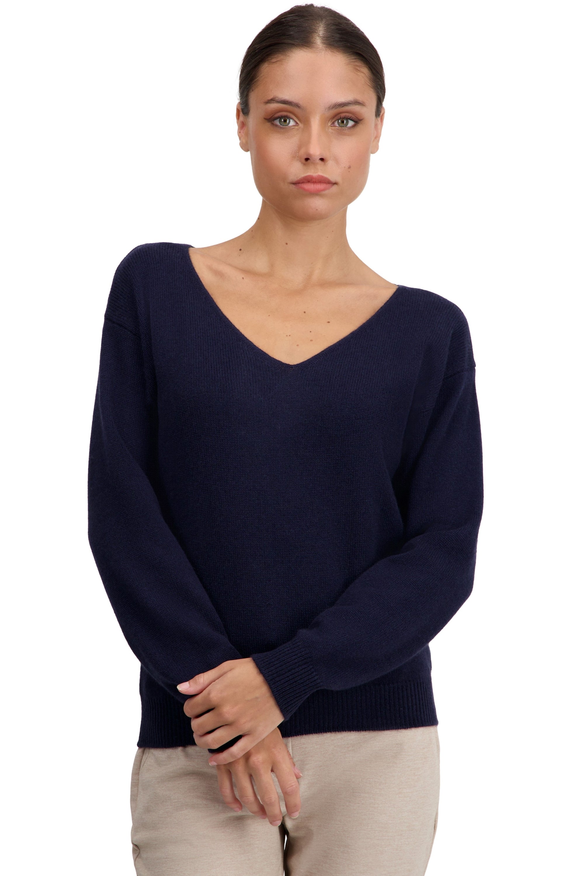 Thailand in kasjmier voor dames - donker marineblauw - Mahogany