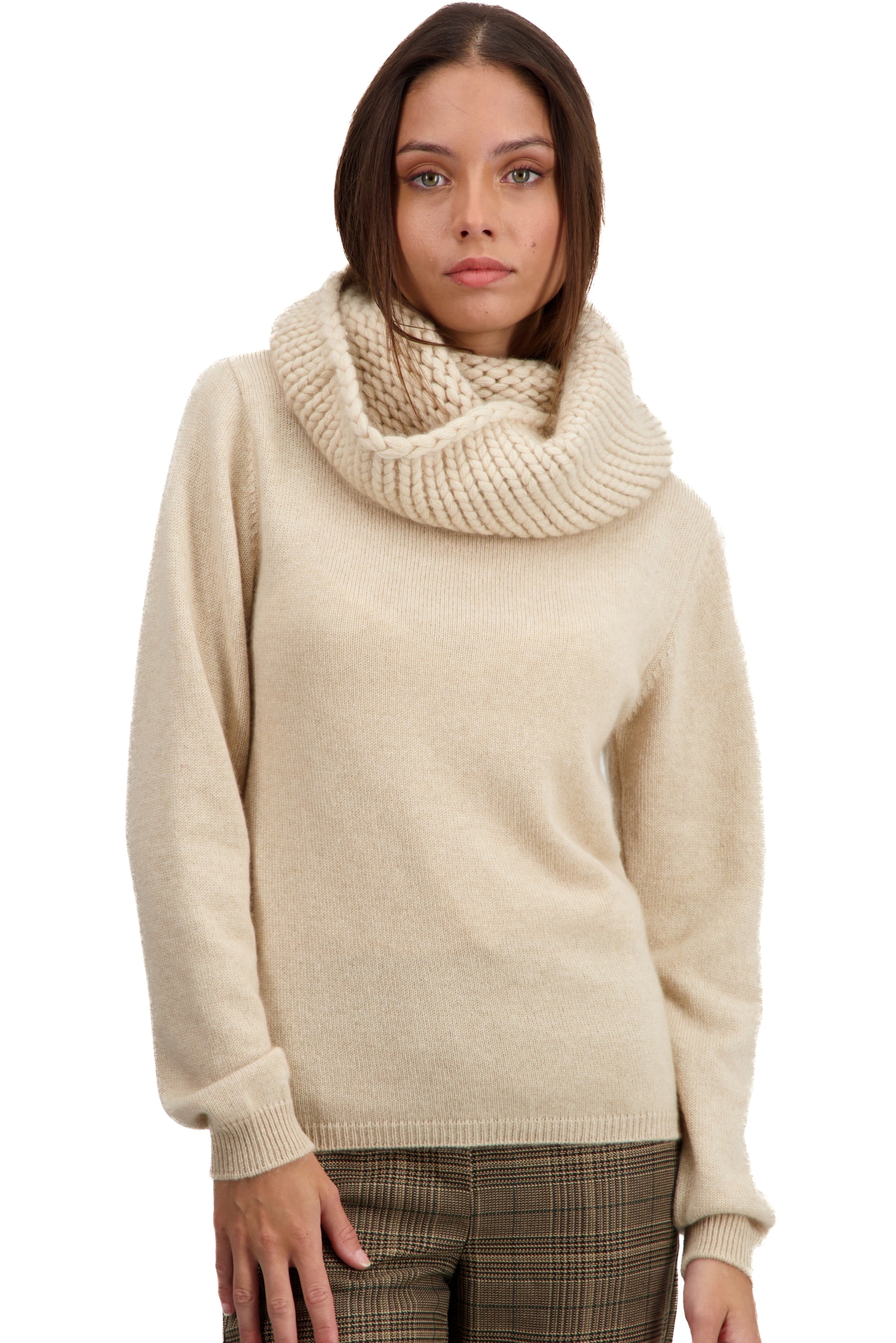 Tisha en cachemire femme - Vue 1 - natural beige - Mahogany