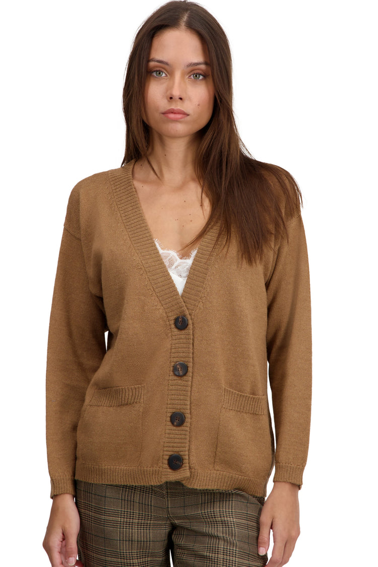 Toulouse in baby alpaca dames - caramel - Mahogany