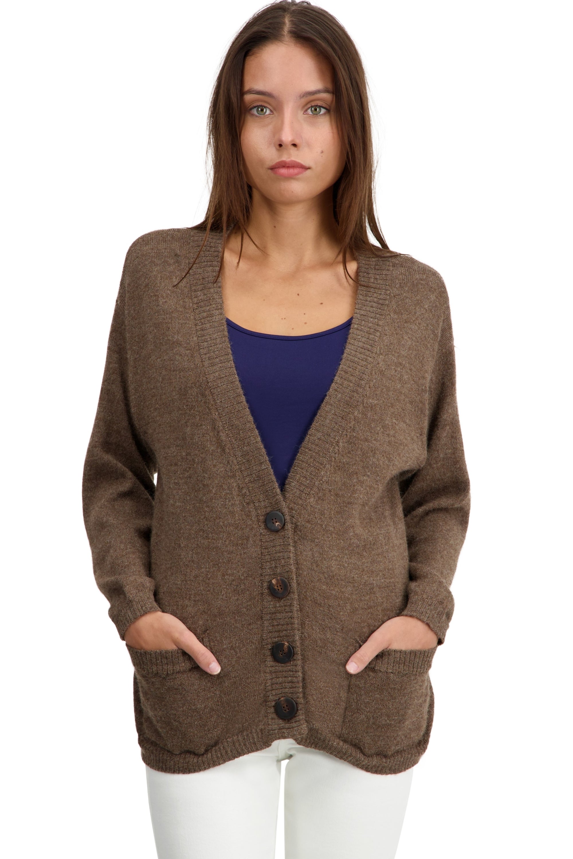 Toulouse in babyalpaca dames - naturel - Mahogany