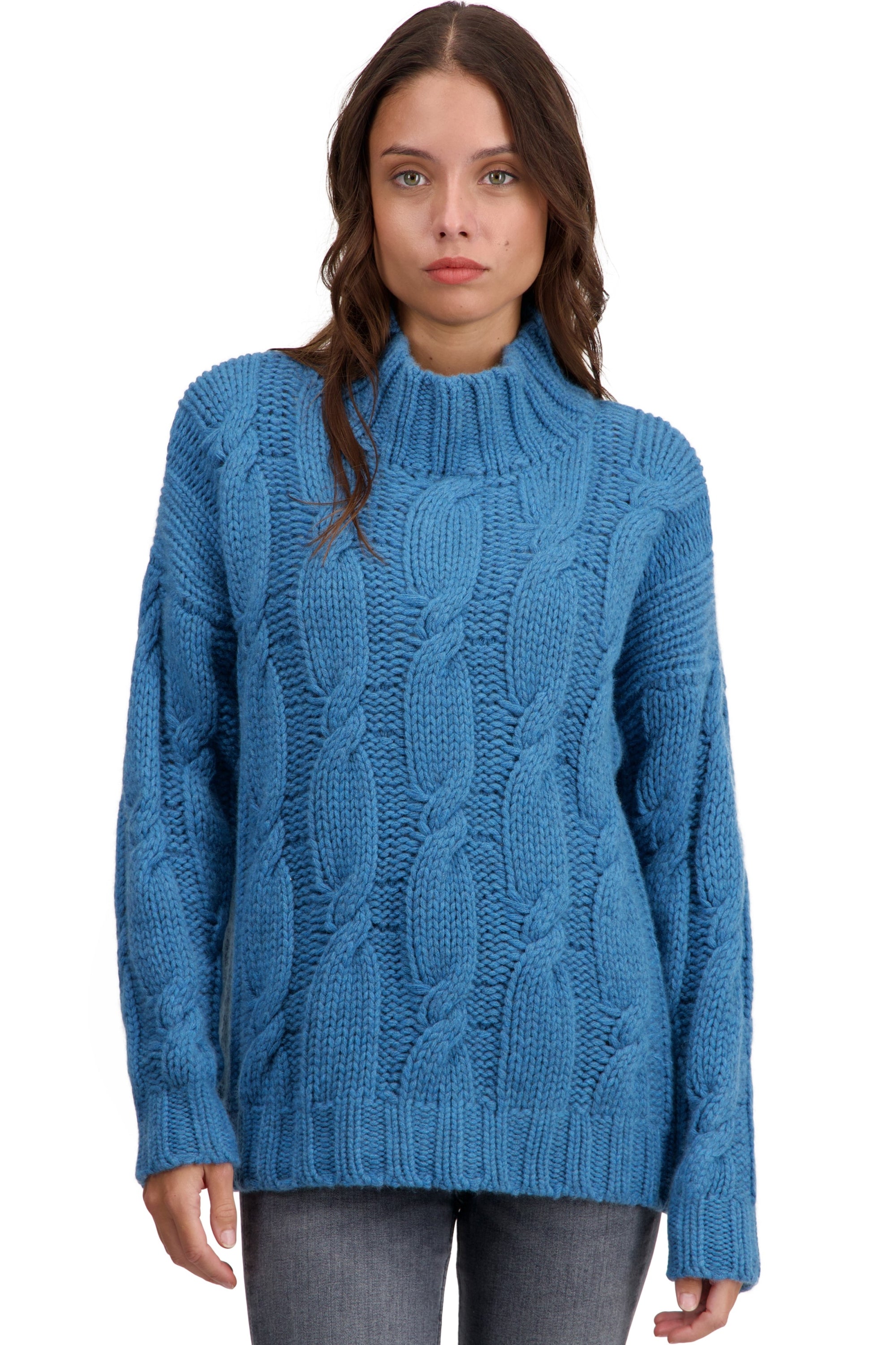 Twiggy in kasjmier voor dames - manor blue - Mahogany