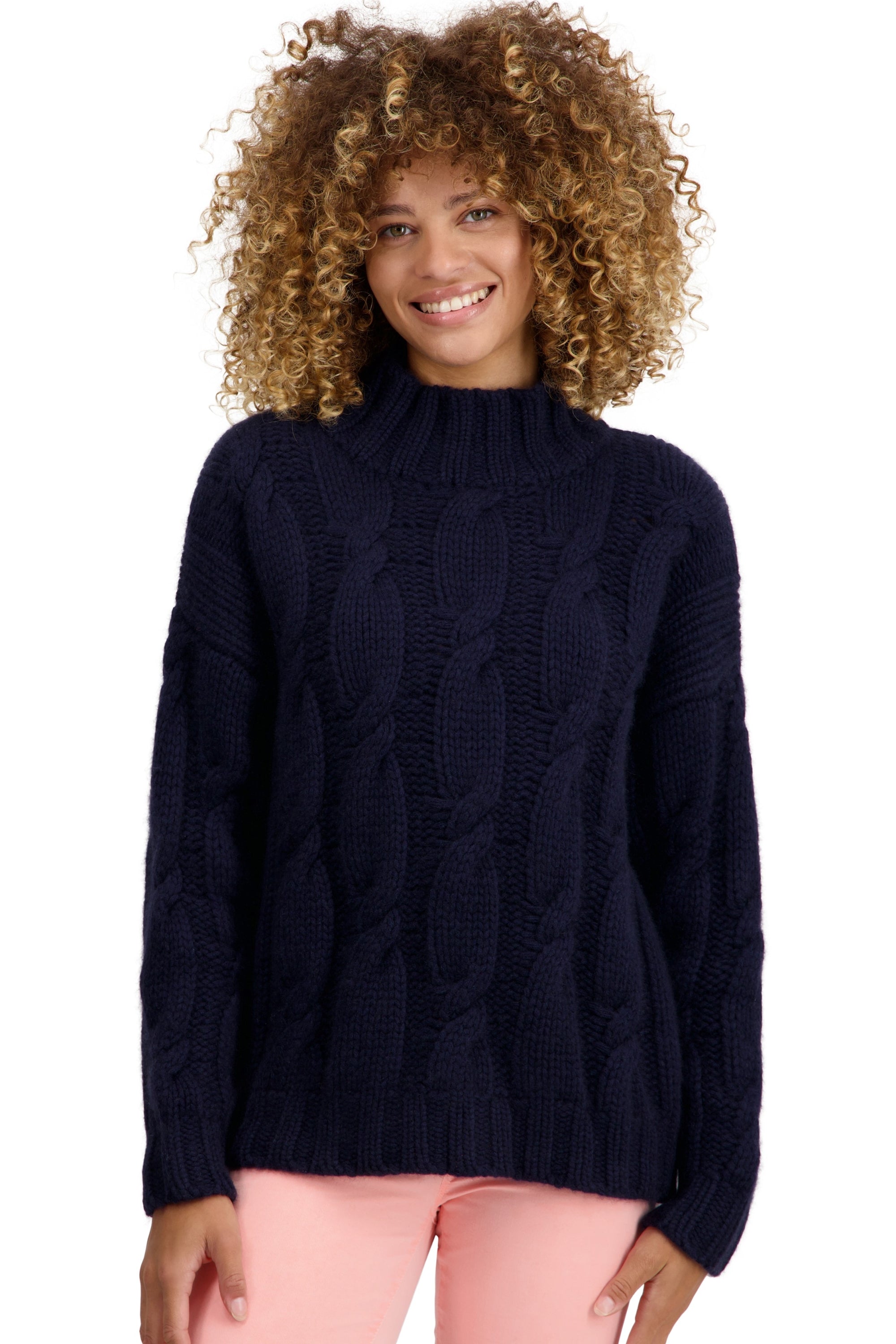Twiggy in kasjmier dames - donkerblauw - Mahogany