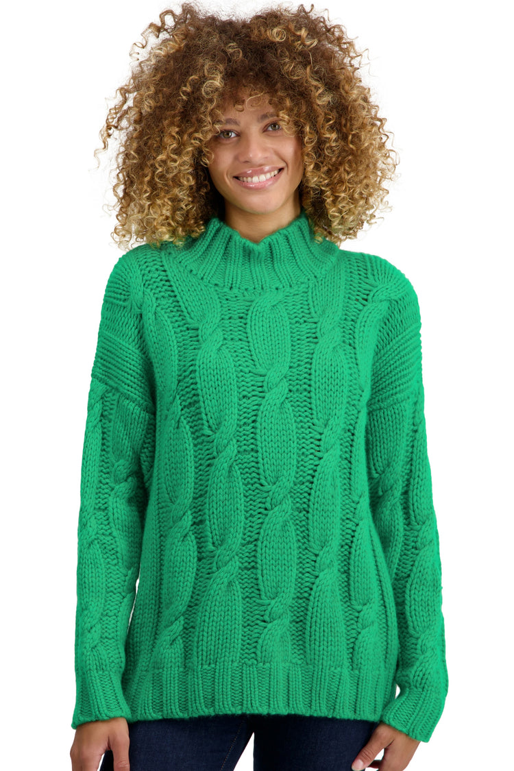 Twiggy in kasjmier dames - new green - Mahogany