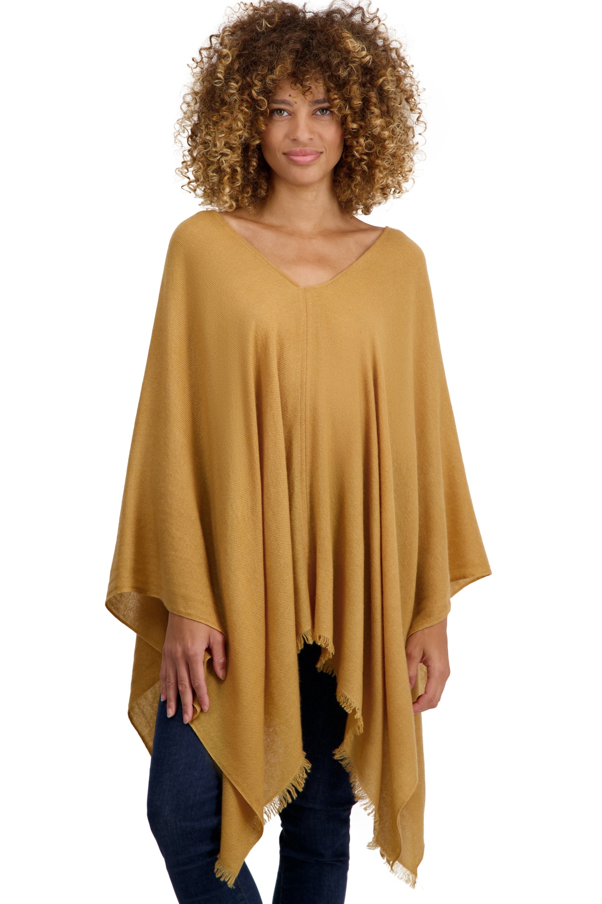 Tokyo in kasjmier dames - camel désert - Mahogany