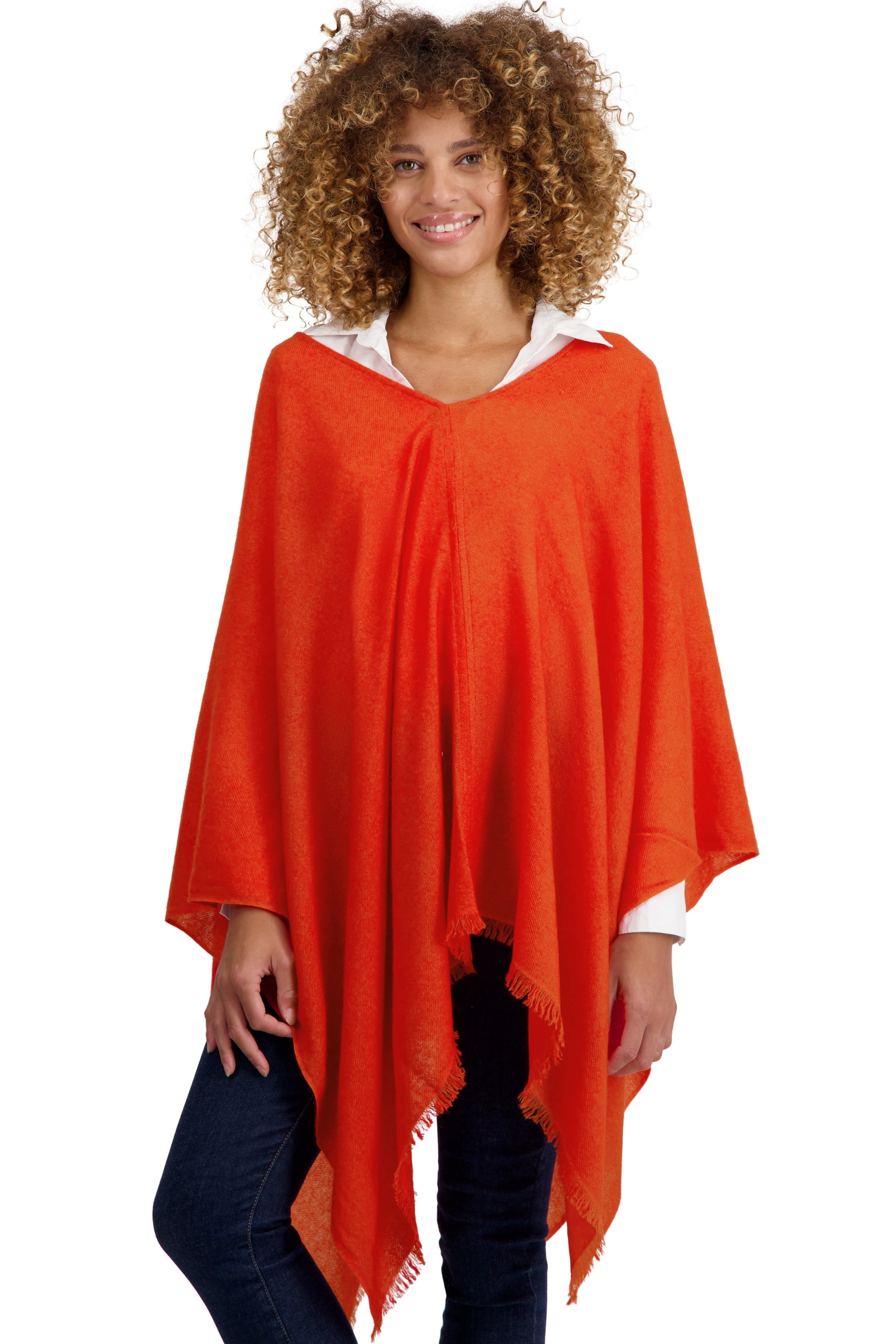 Tokyo in kasjmier dames - Pumpkin - Mahogany
