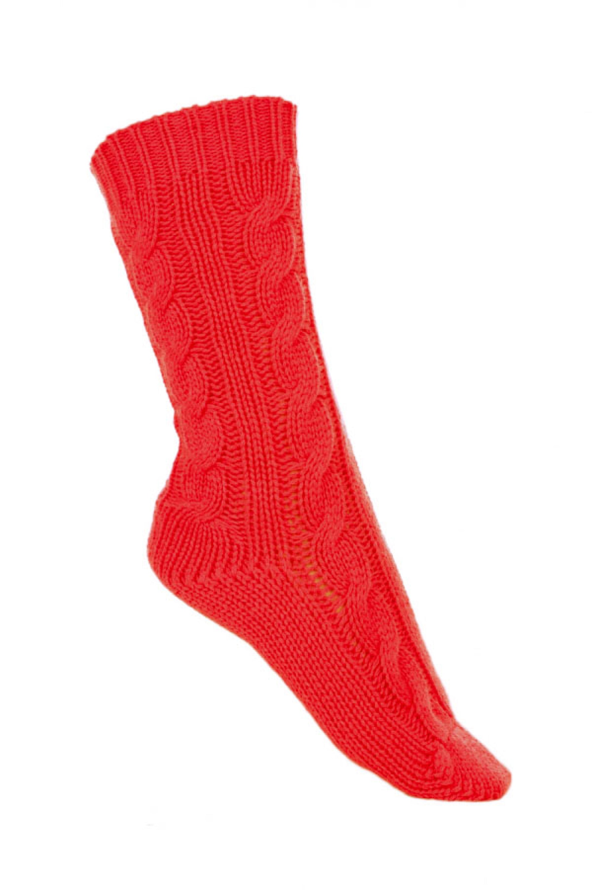 Pedibus in kasjmier unisex - rood - Mahogany