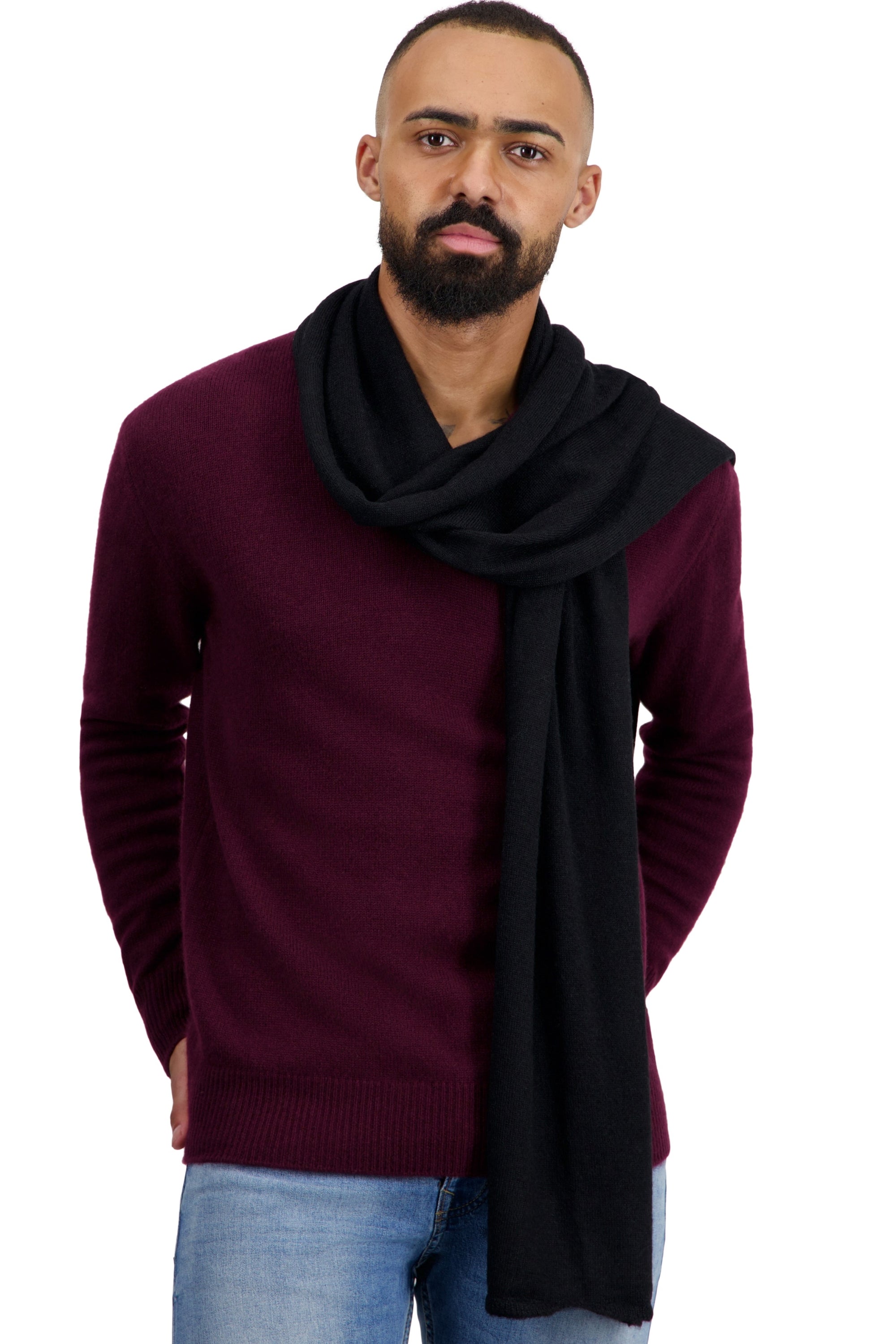 Tyson in baby alpaca unisex - zwart - Mahogany