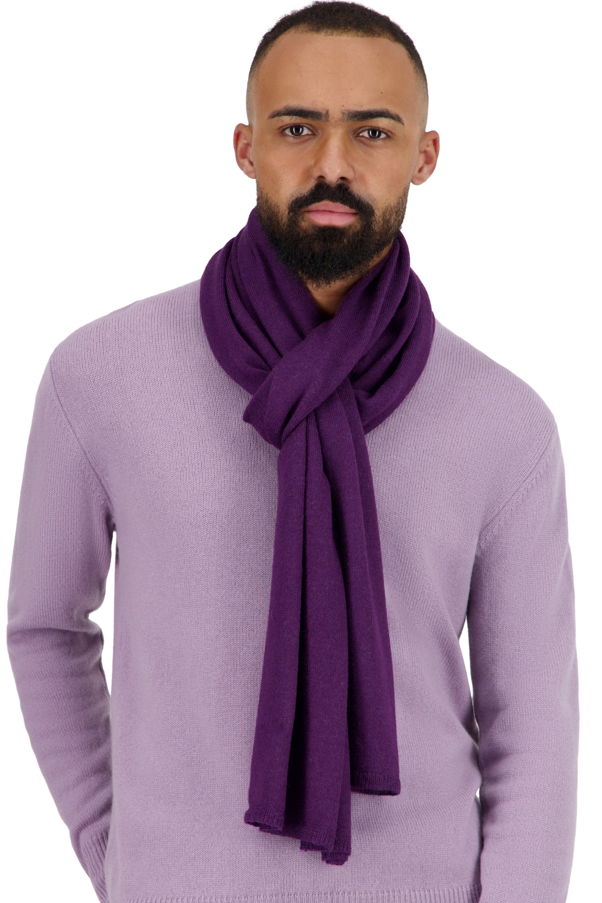 Tyson in baby alpaca unisex - violet - Mahogany