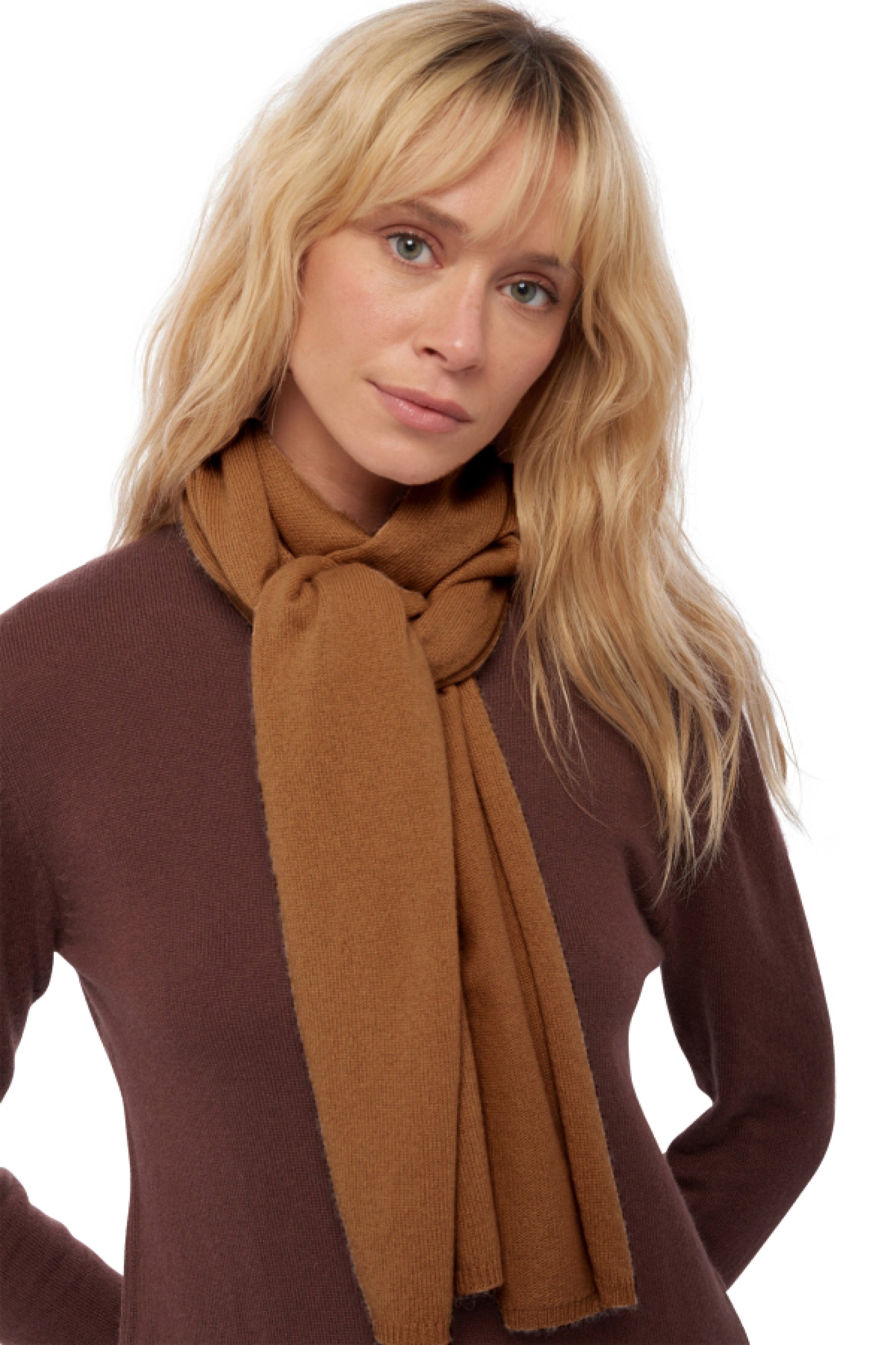 Ozone in gemengd kasjmier - butterscotch - Mahogany
