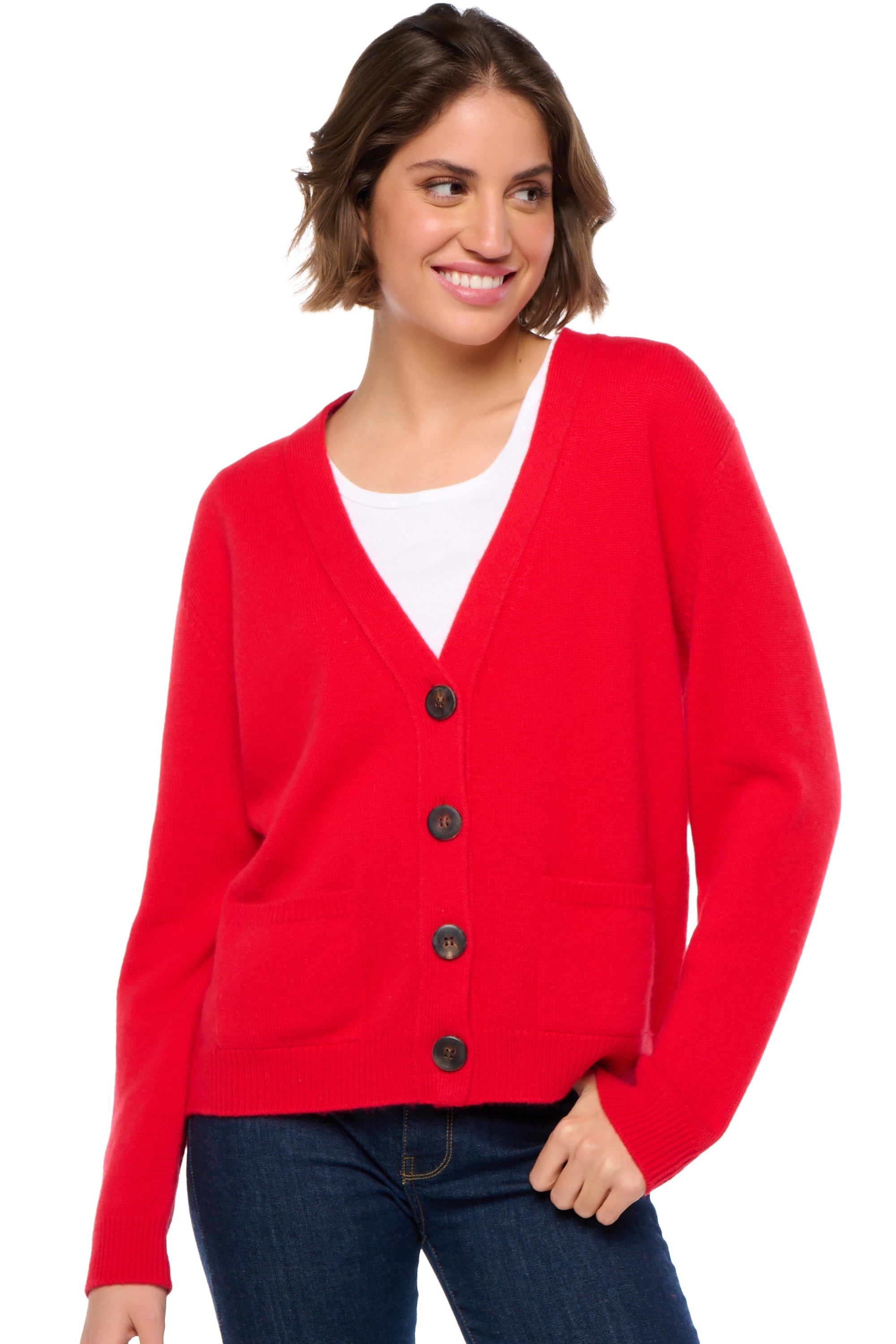Tanzania in kasjmier dames - rood - Mahogany