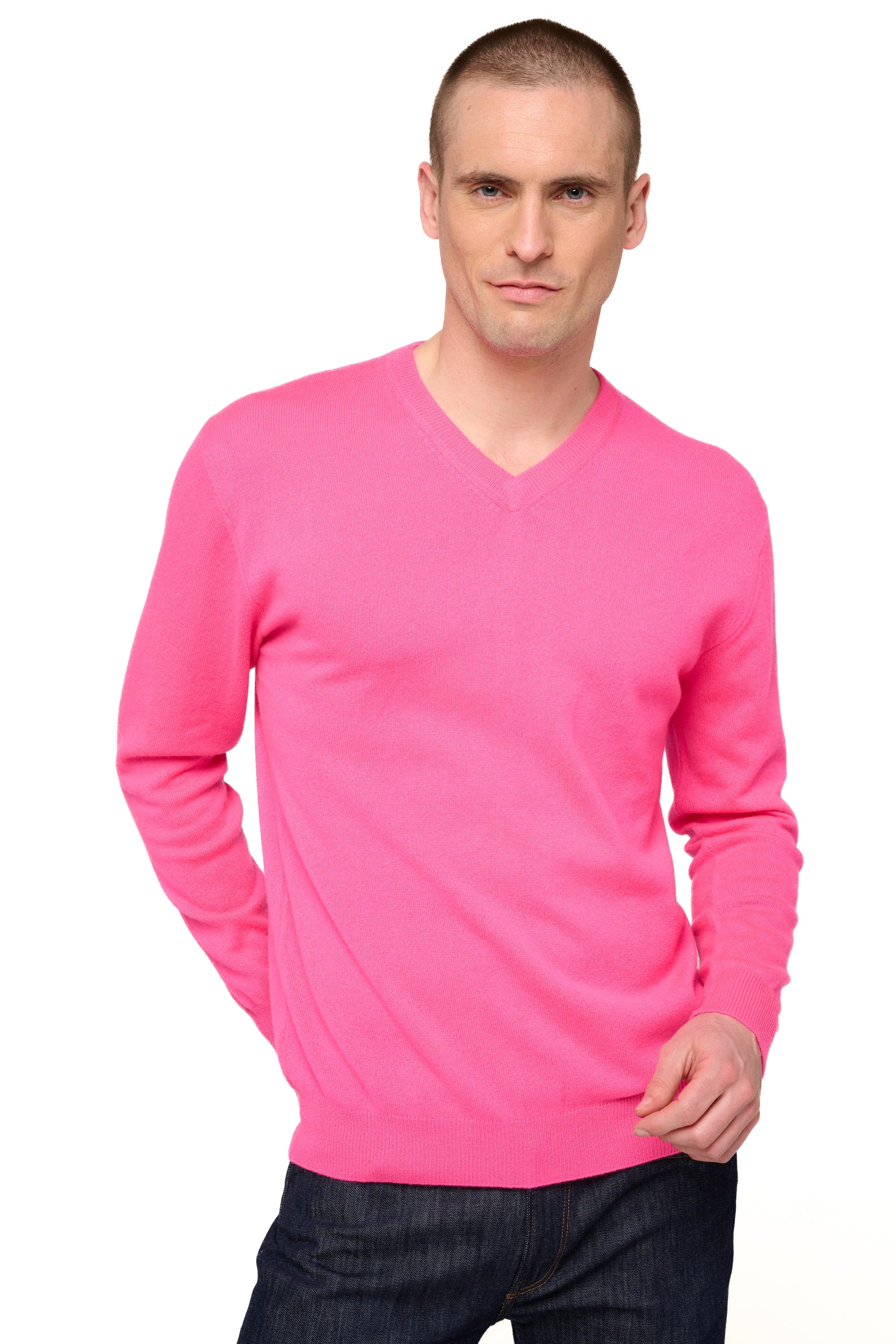 Gaspard in kasjmier heren - dayglo - Mahogany