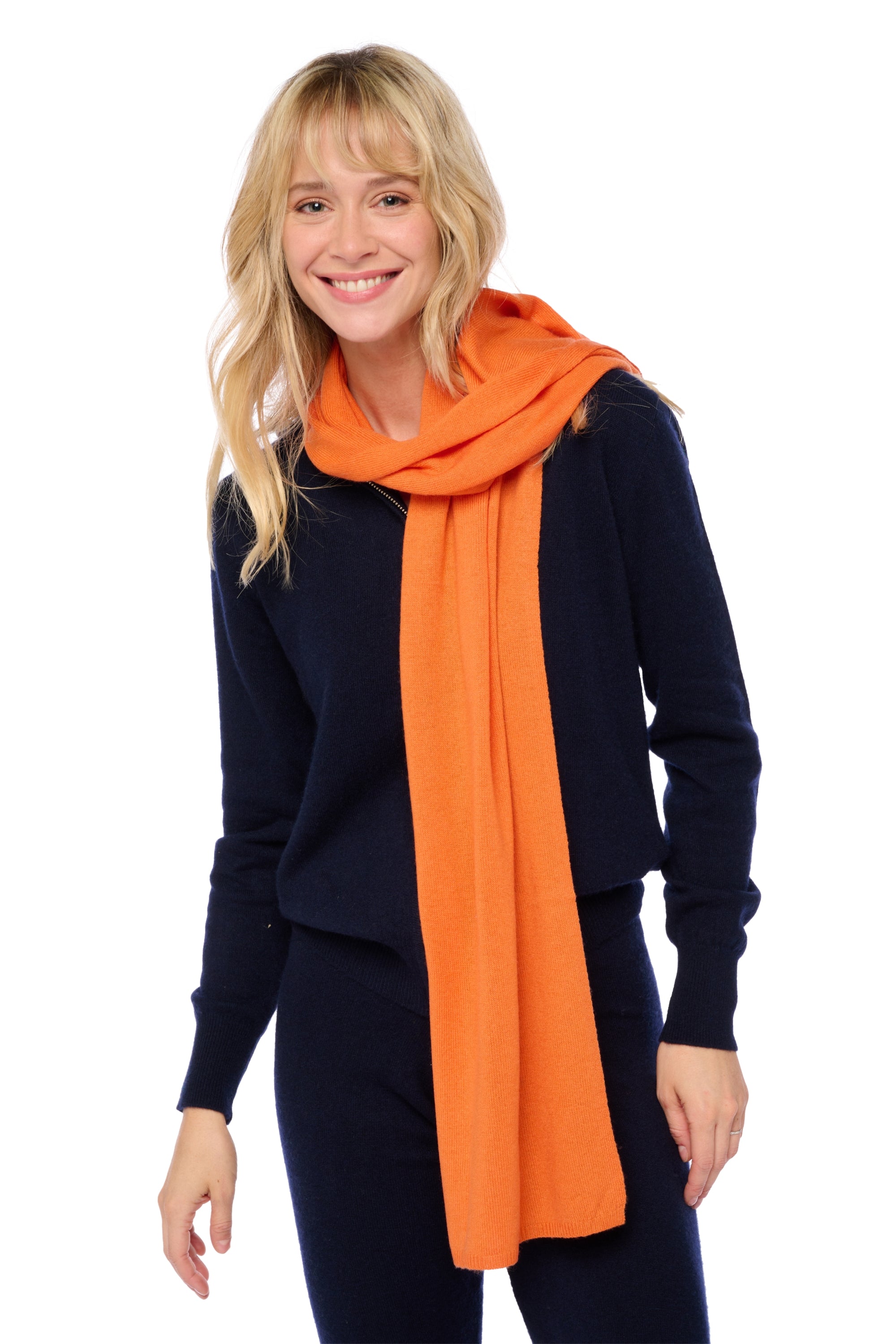 Woolozone in kasjmier en gemengde wol - tangerine - Mahogany
