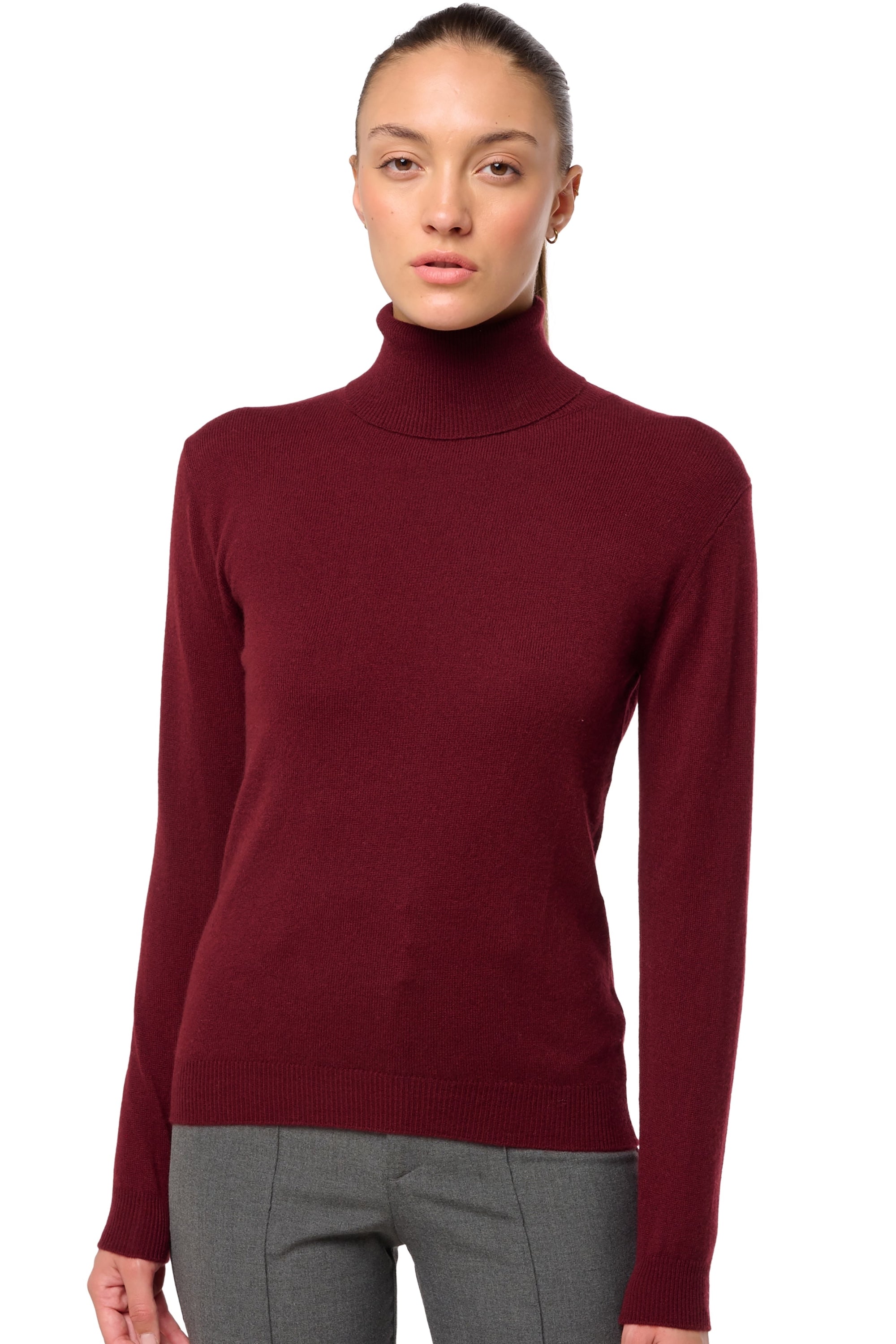 Tale kasjmier damestrui - deep violet - Mahogany