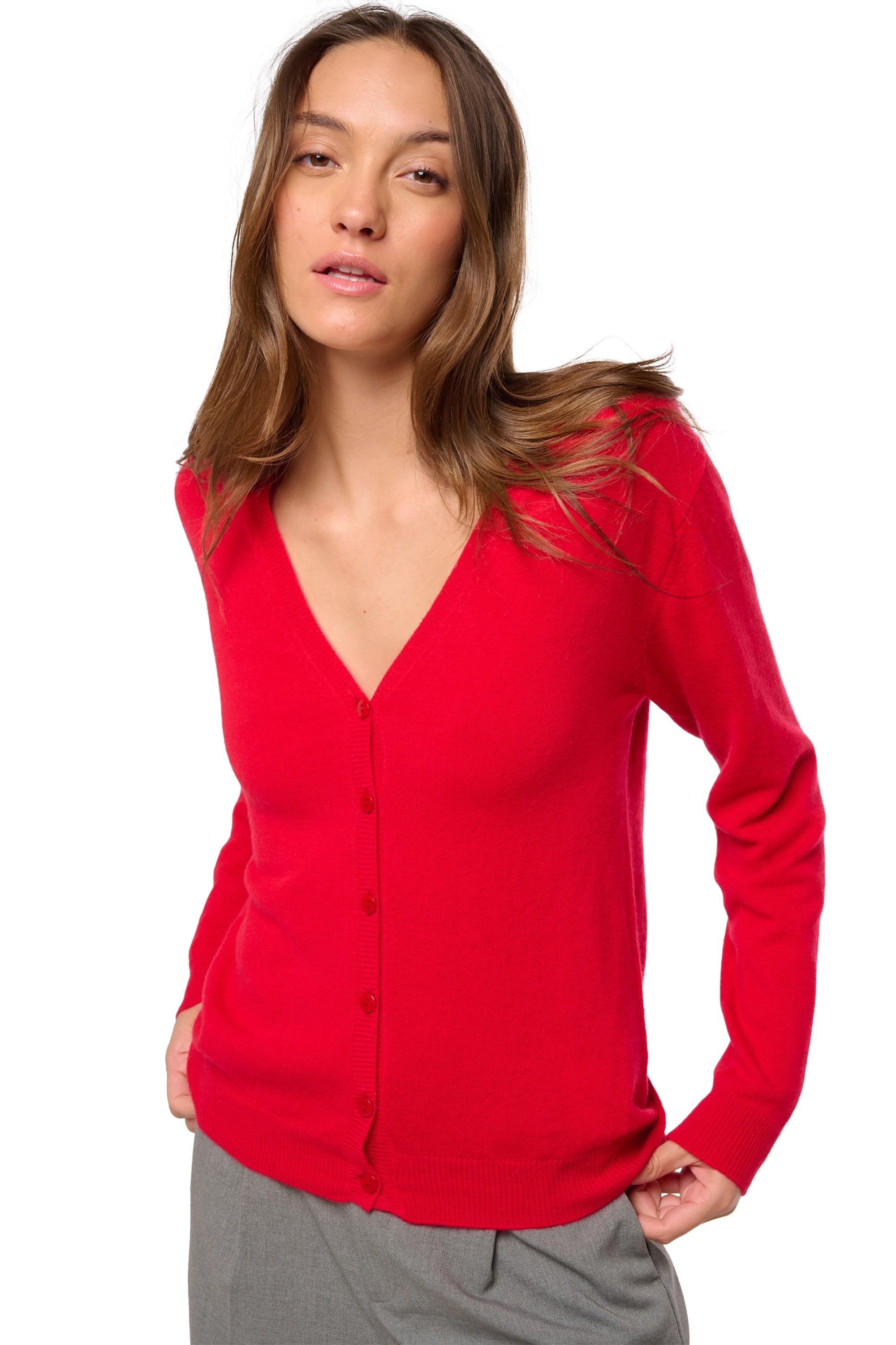 Taline kasjmier damestrui - deep red - Mahogany