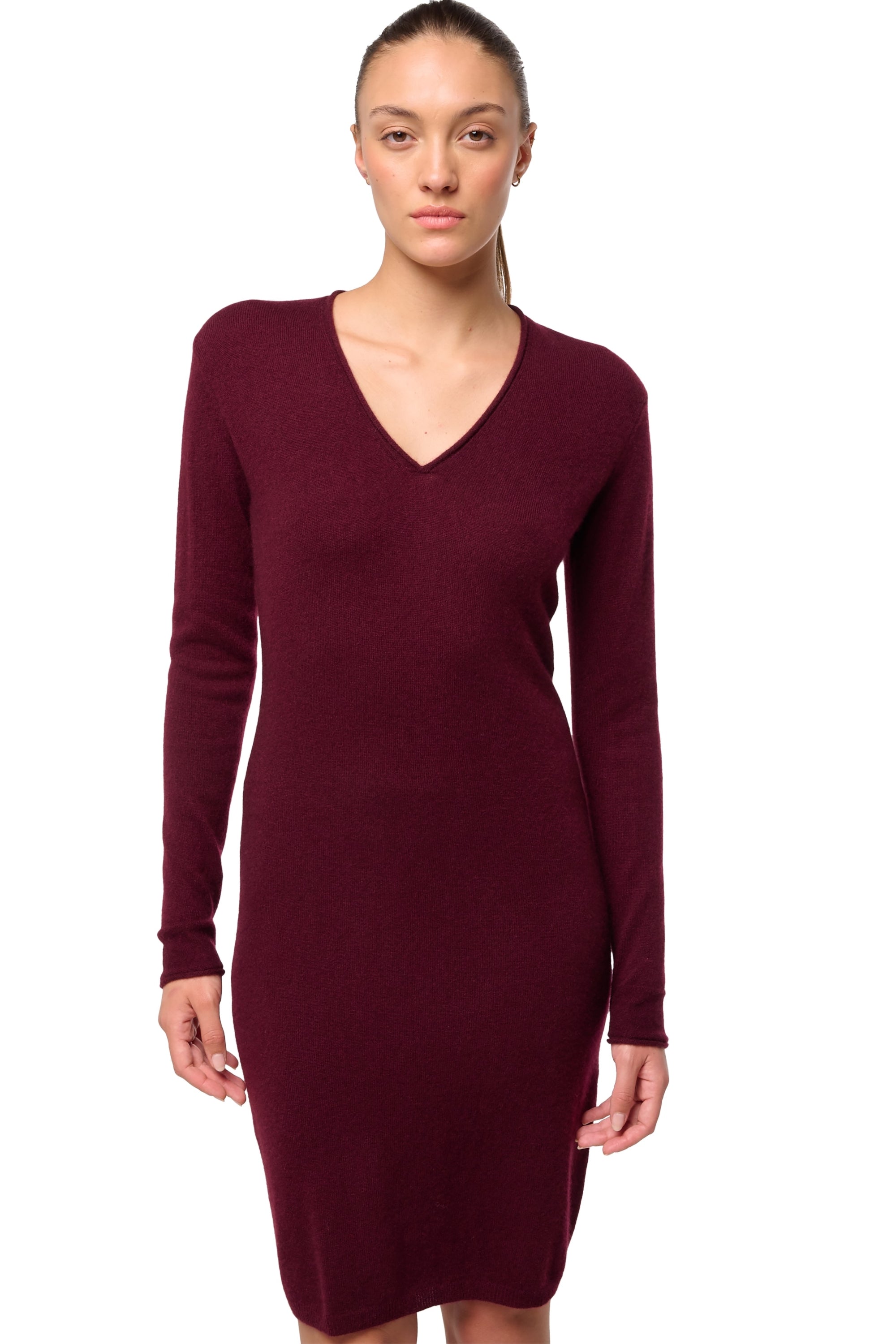 Trinidad in kasjmier dames - red wine - Mahogany