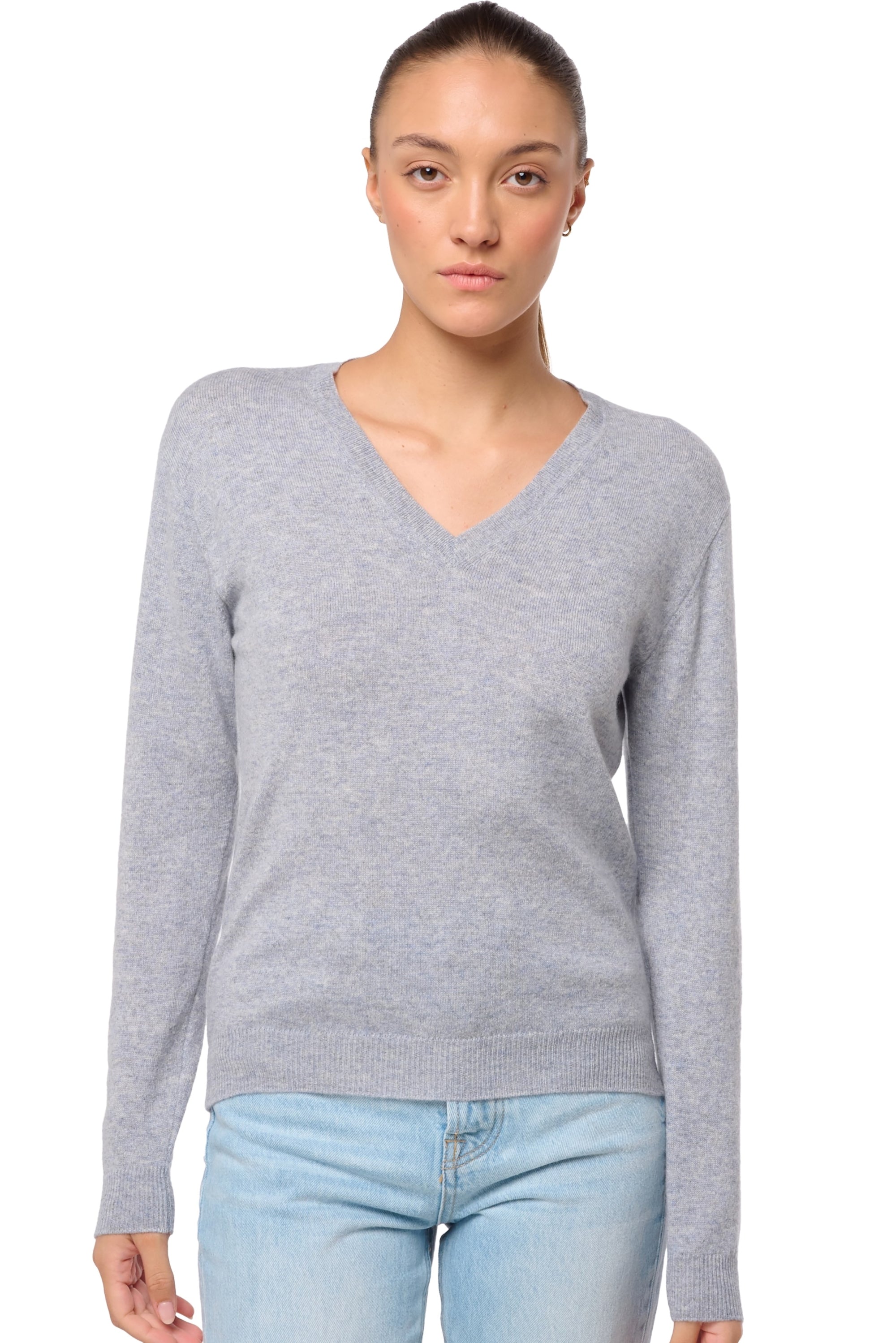 Tessa in kasjmier dames - quarry - Mahogany