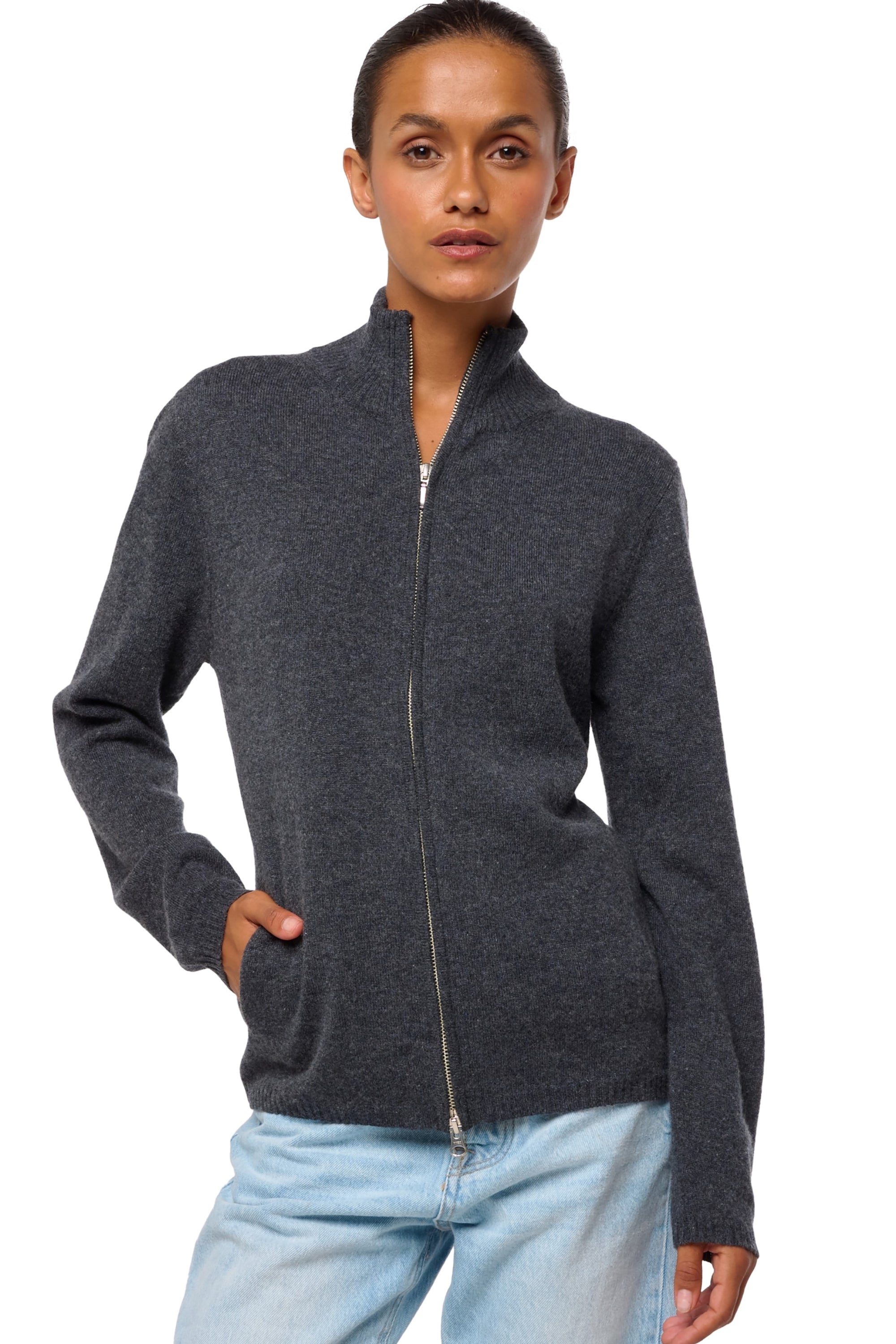 Thames kasjmier damestrui - dark grey - Mahogany