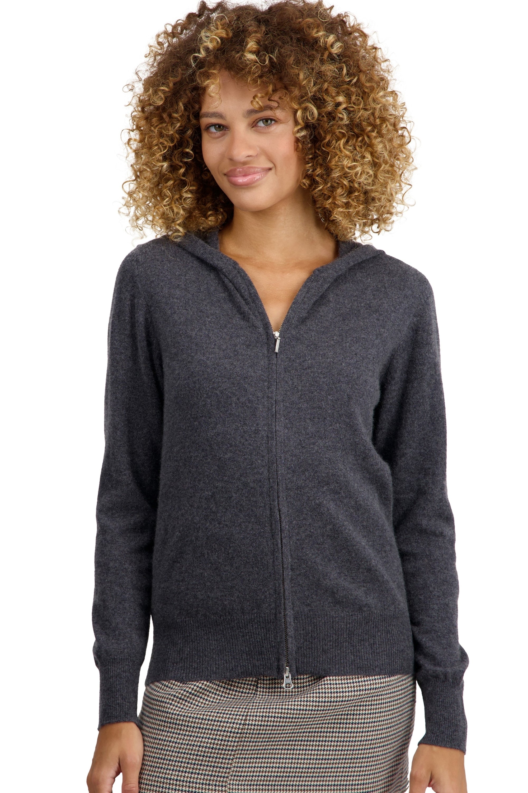 Tina in kasjmier dames - dark grey - Mahogany