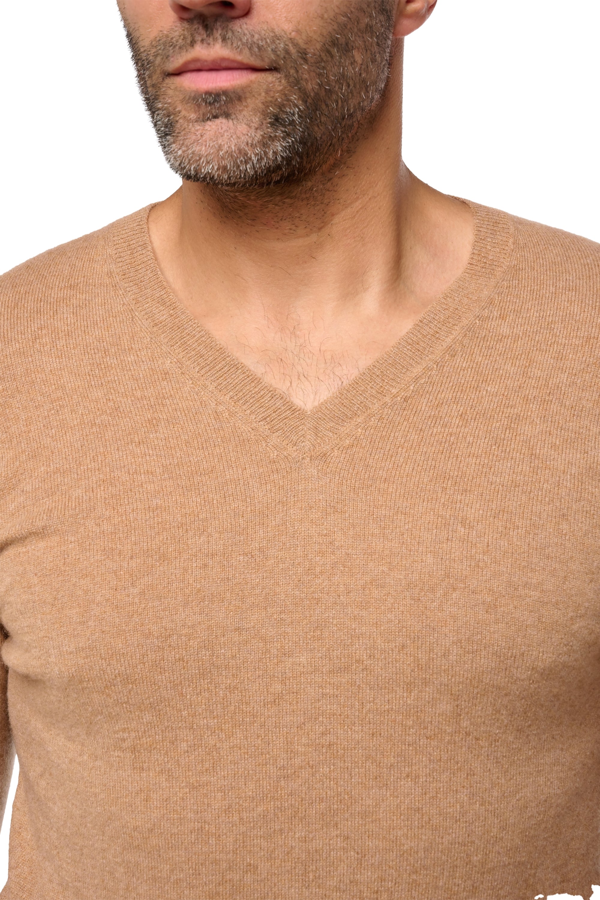 Tor en cachemire homme - Vue 2 - african camel - Mahogany