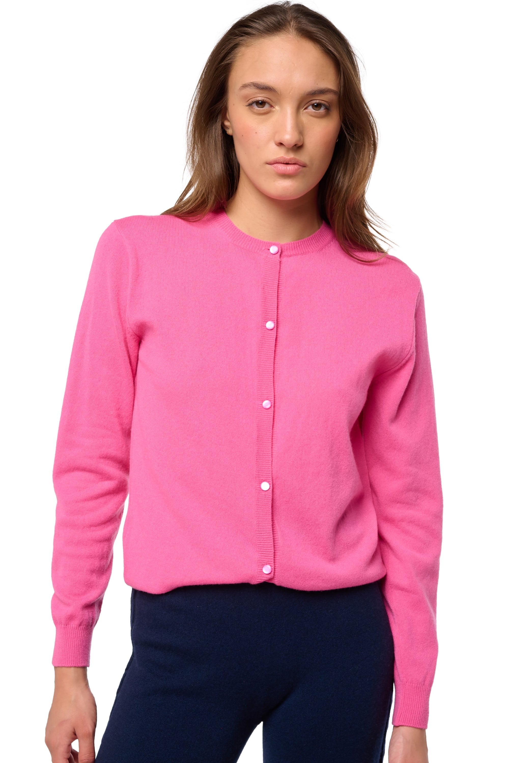 Tyra in kasjmier dames - flashy rose - Mahogany