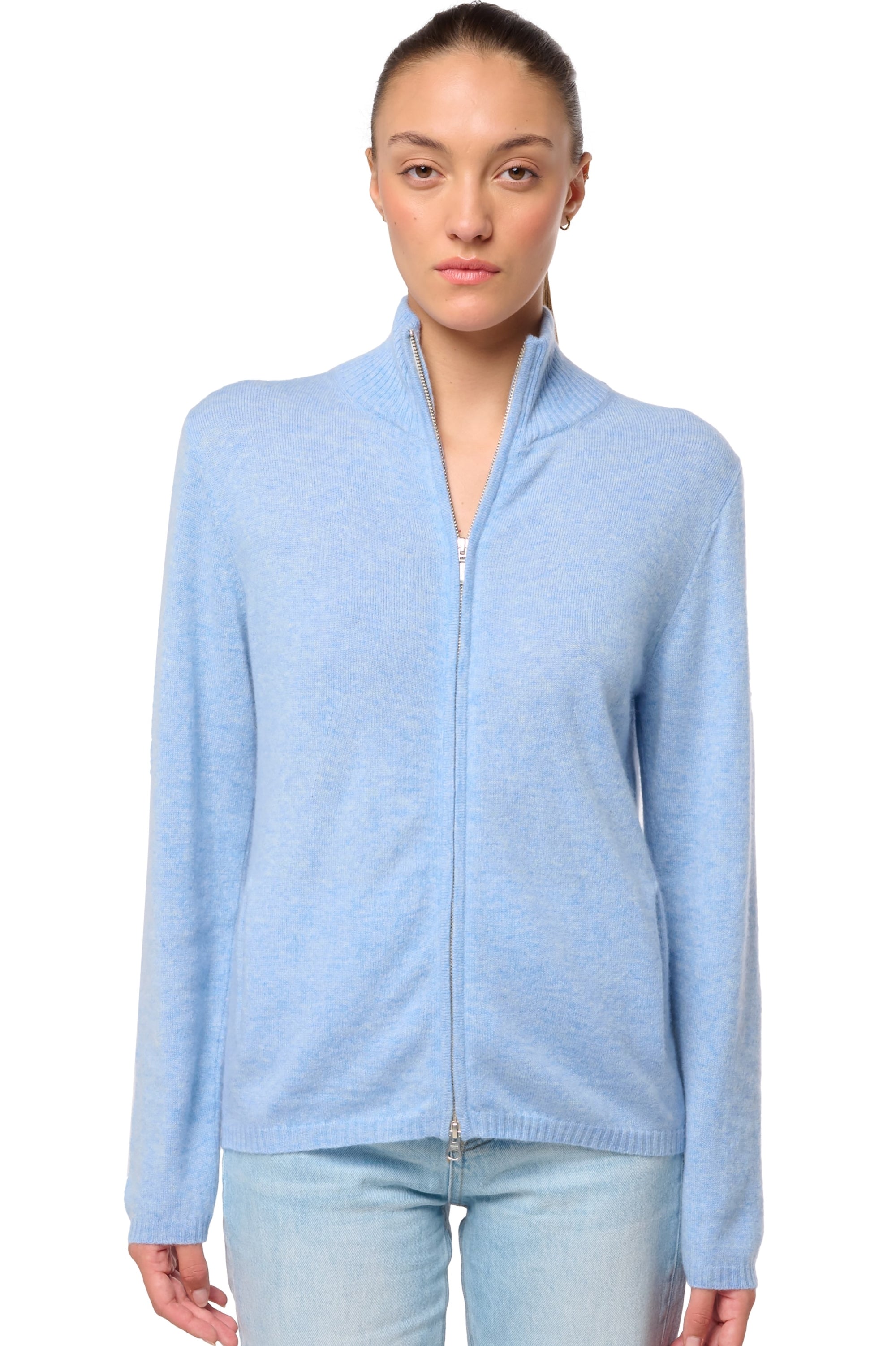 Thames kasjmier damestrui - powder blue - Mahogany